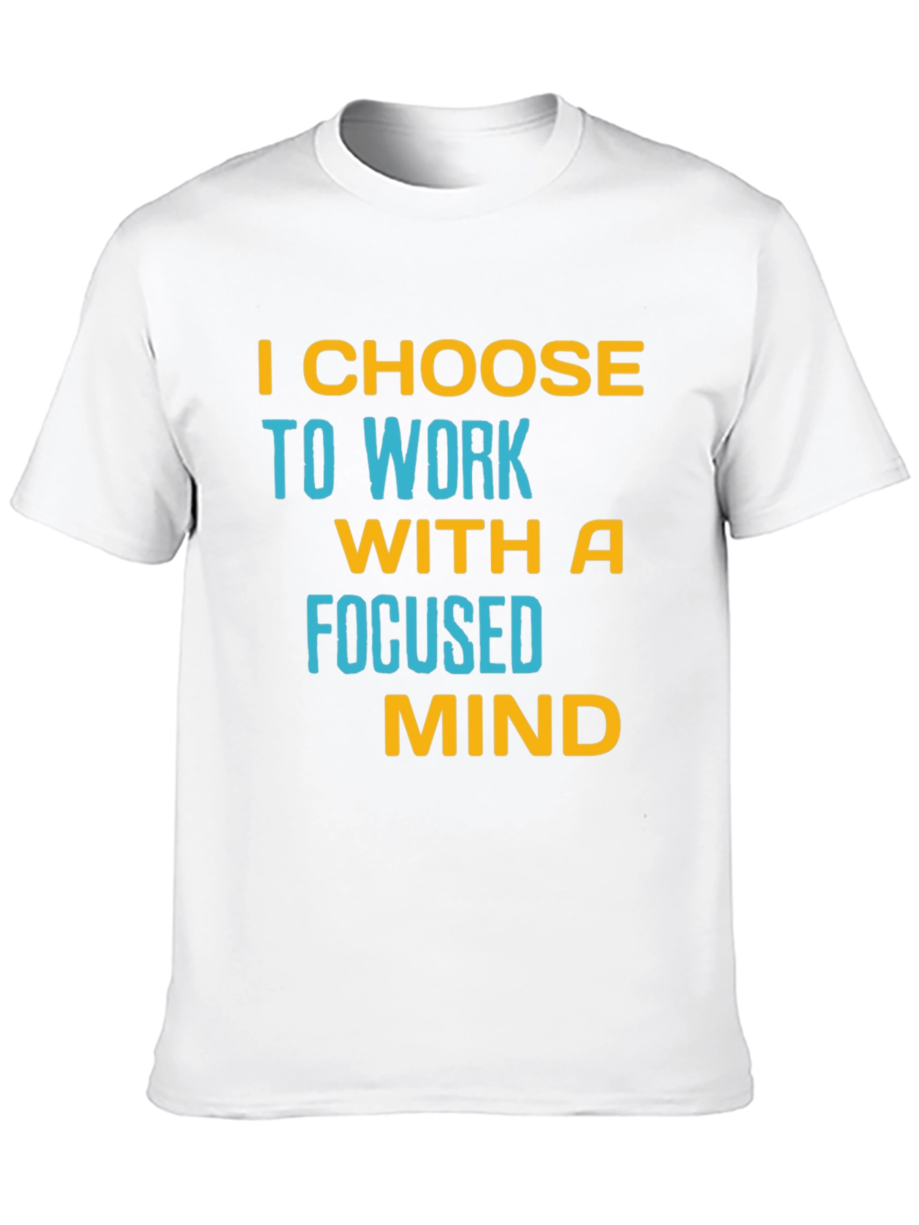 Black Focused Mind T-Shirt - Motivational Black Tee view 10