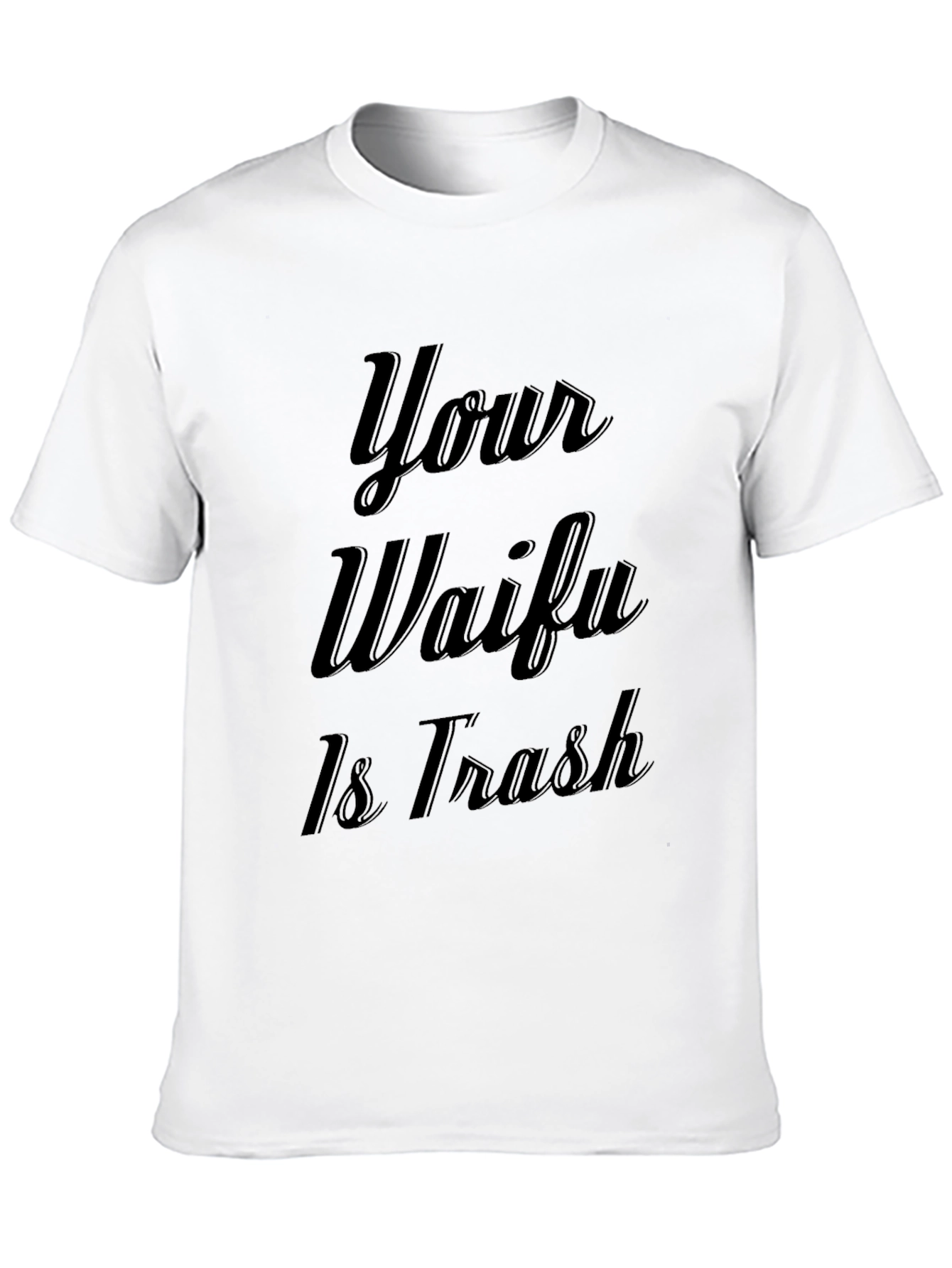 Black Your Waifu is Trash Graphic Tee - Unisex view 10