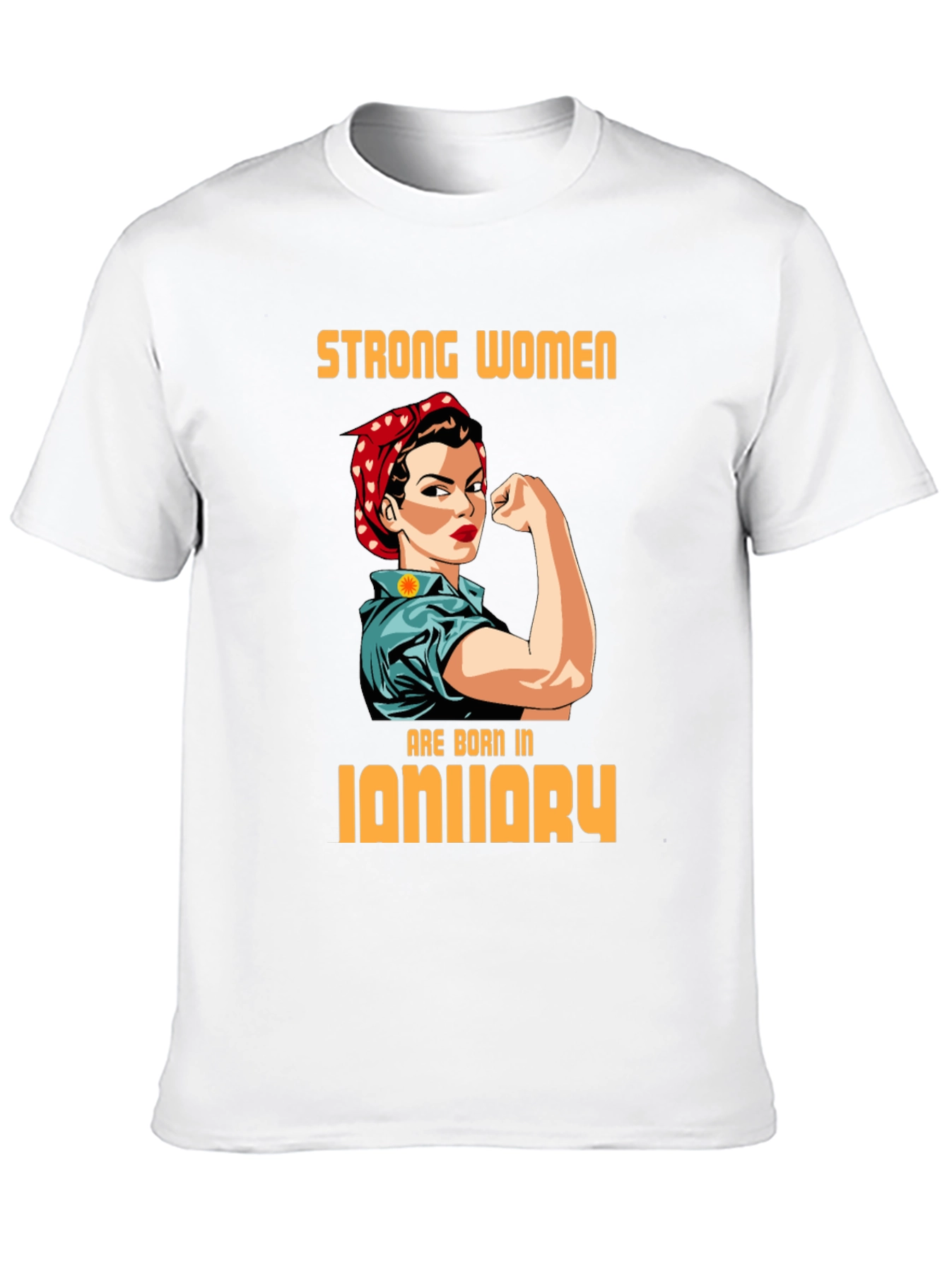 Black Strong Women January Birthday T-Shirt view 10
