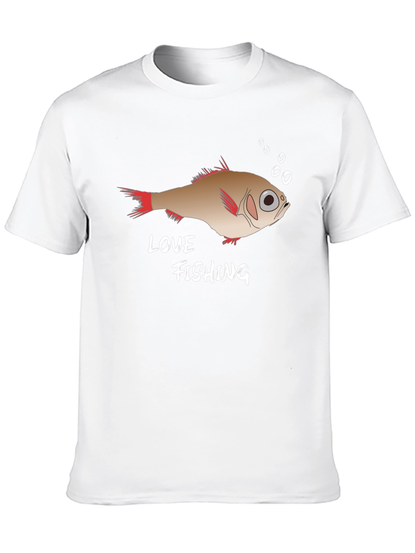 Black Love Fishing Graphic Tee - Black Cotton T-Shirt view 10