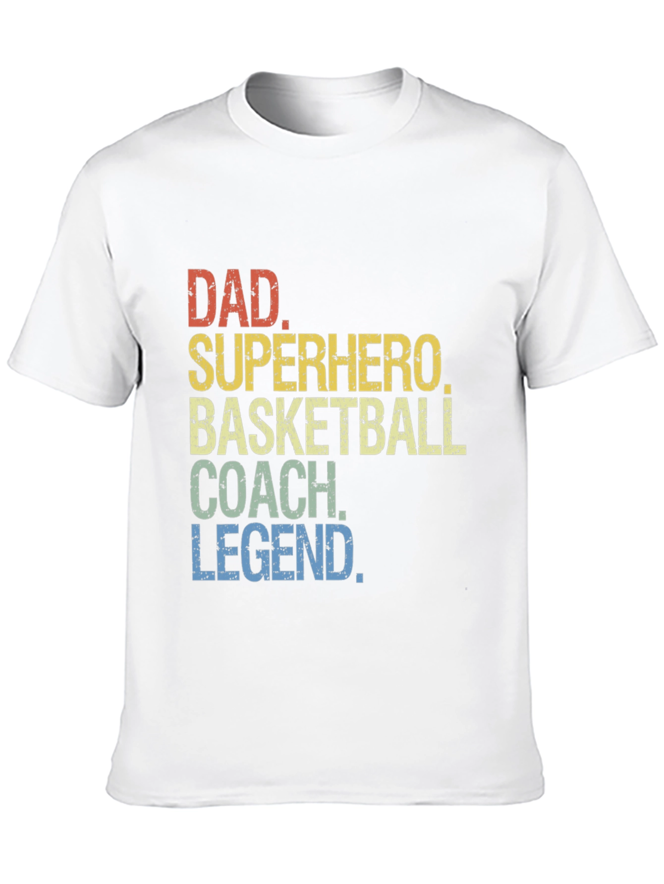Black Dad Superhero Basketball Coach Legend T-Shirt view 10
