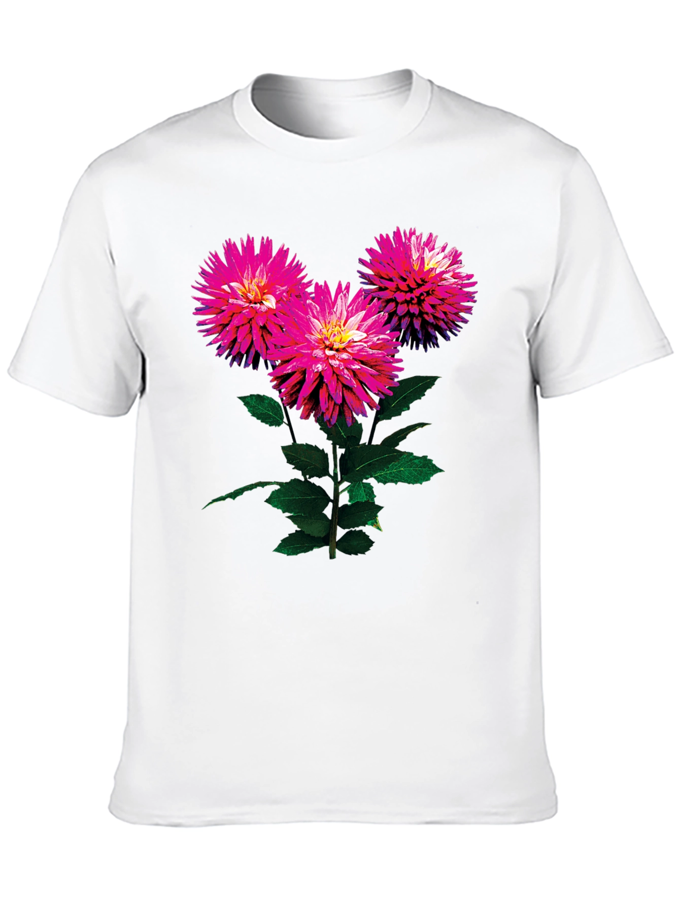 Black Floral Print Black T-Shirt view 10