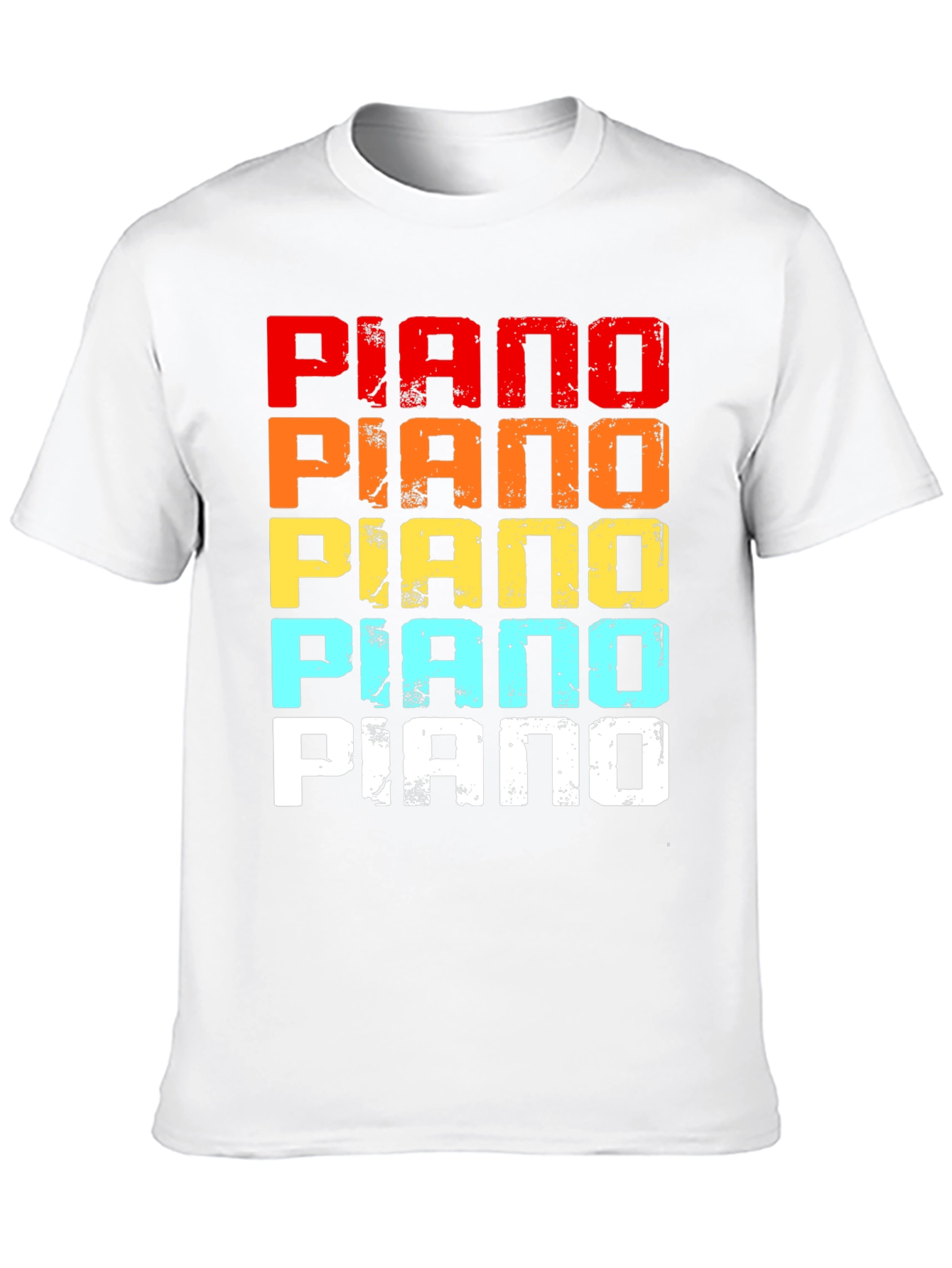 Black Retro Piano Graphic Tee - Music Lover T-Shirt view 10