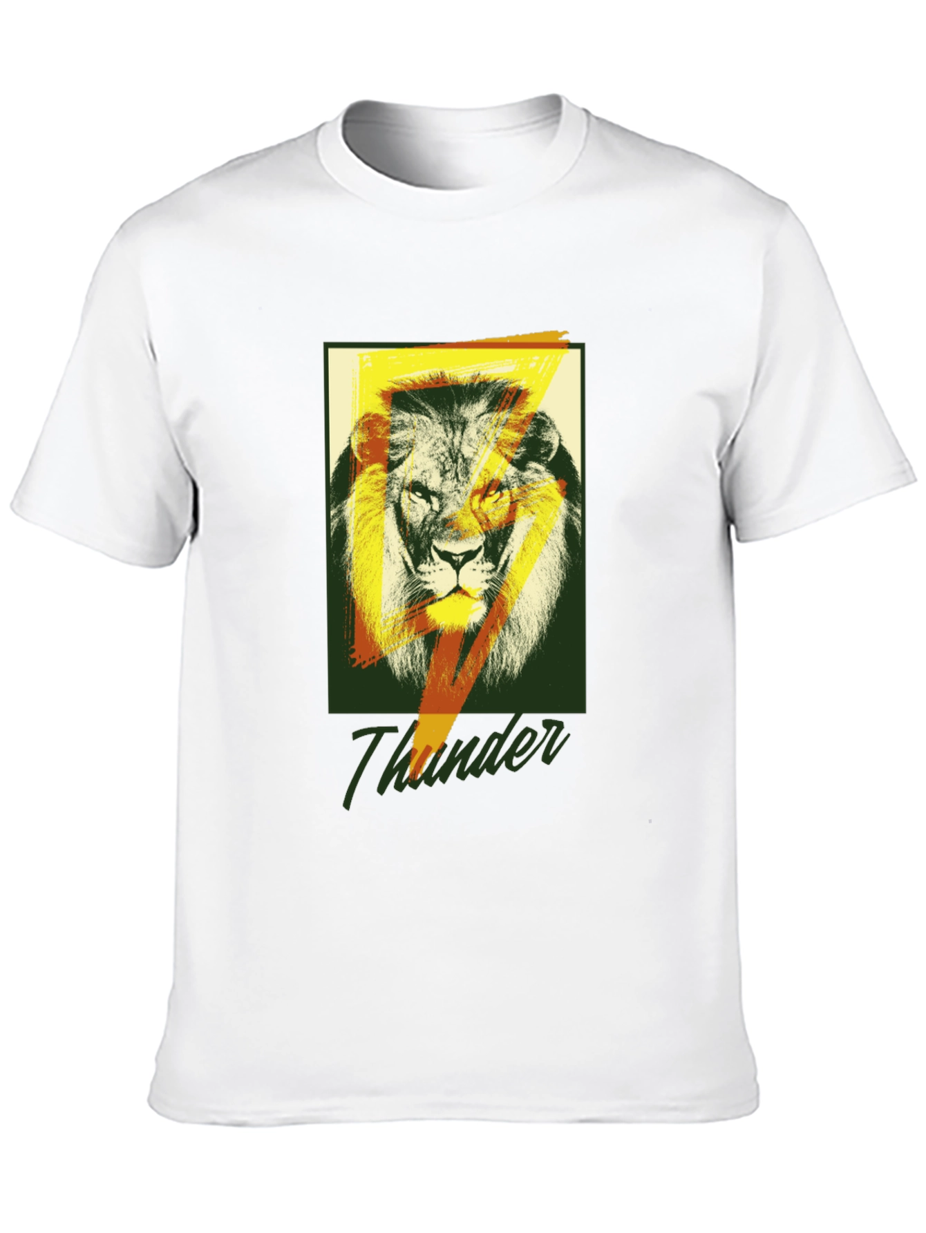 Black Lion Thunder Graphic Tee - Stylish Black T-Shirt view 10