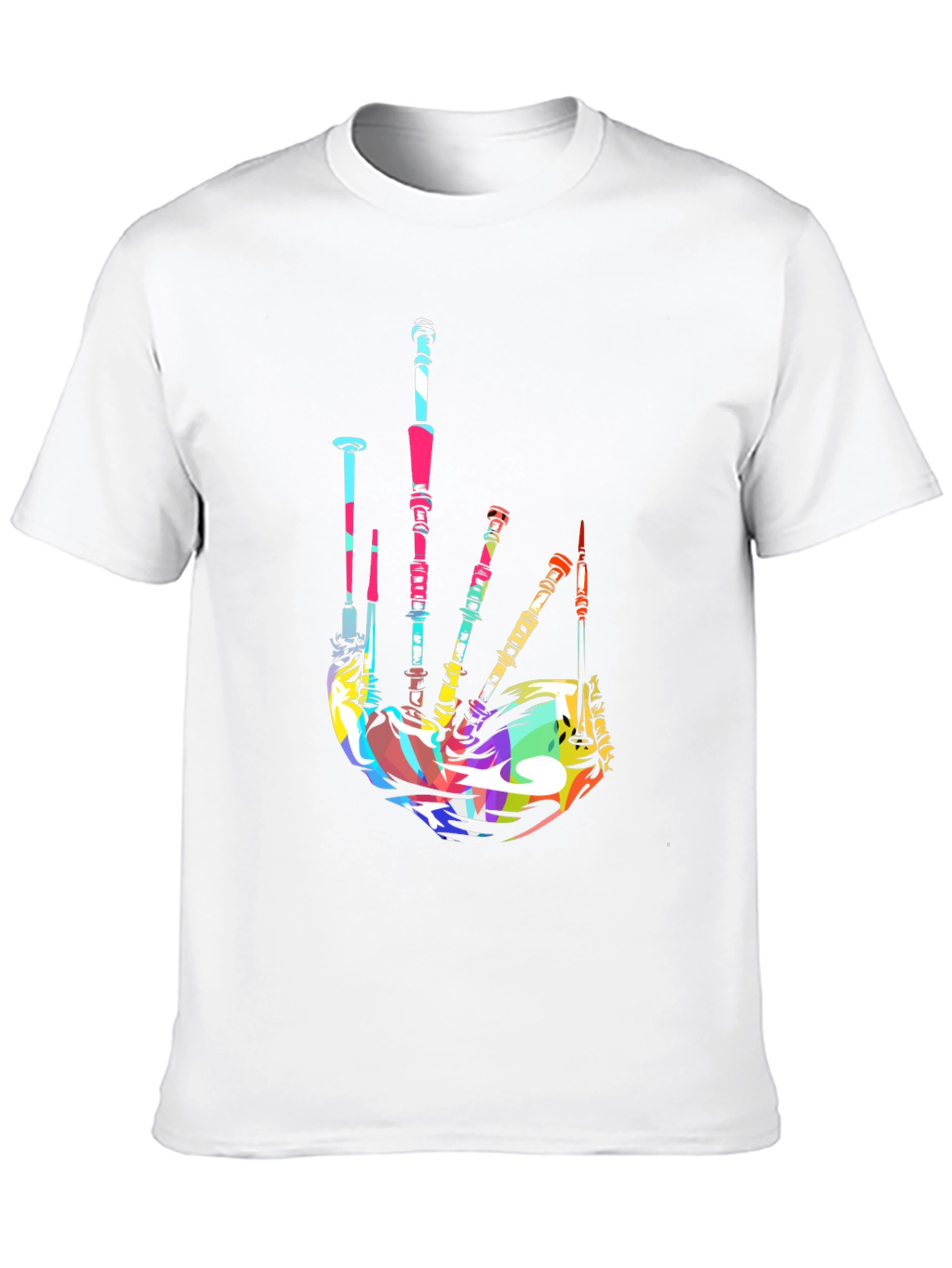 Black Colorful Bagpipe Graphic Tee view 10