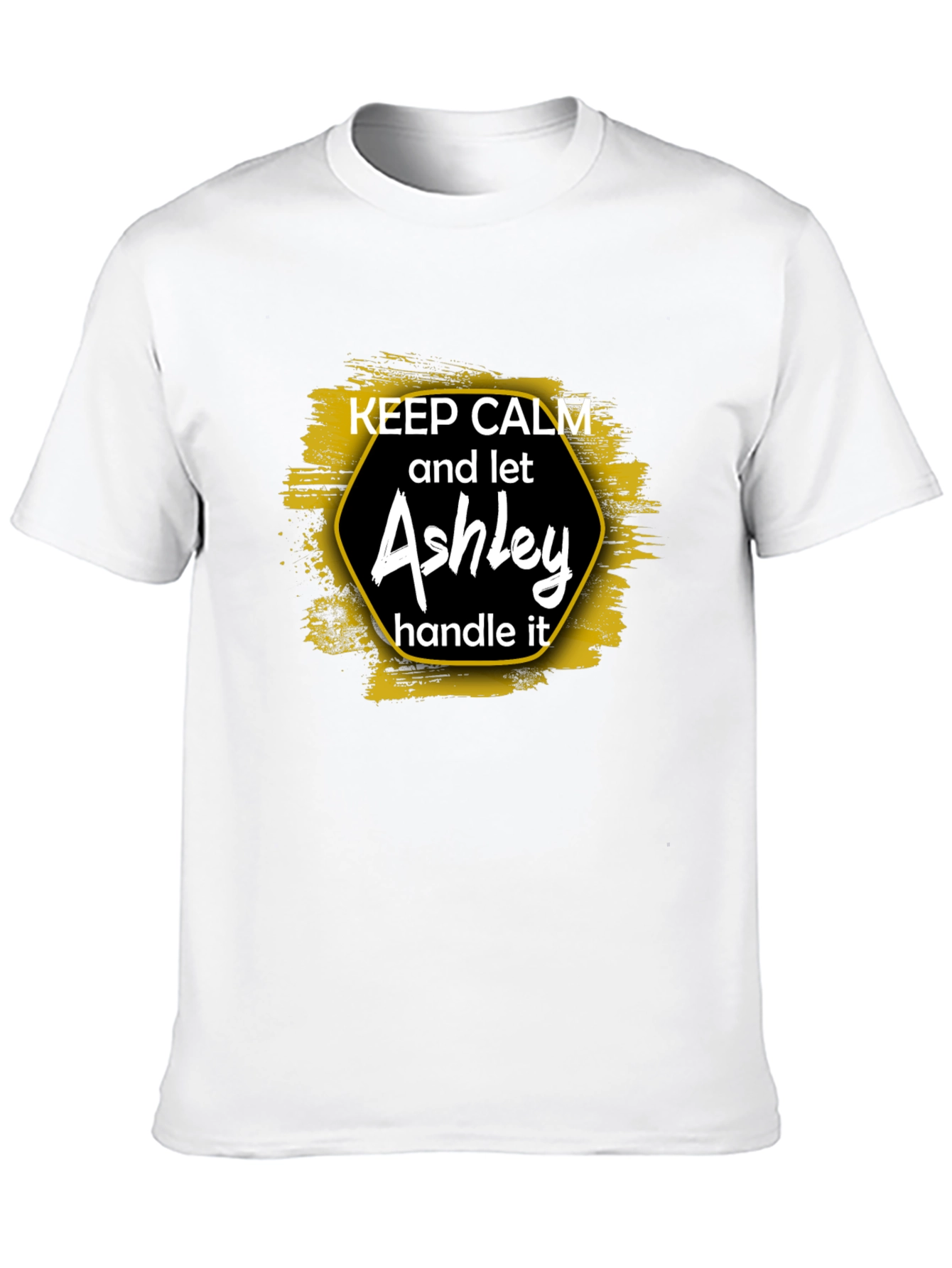Black Keep Calm Ashley T-Shirt - Humorous Gift Tee view 10