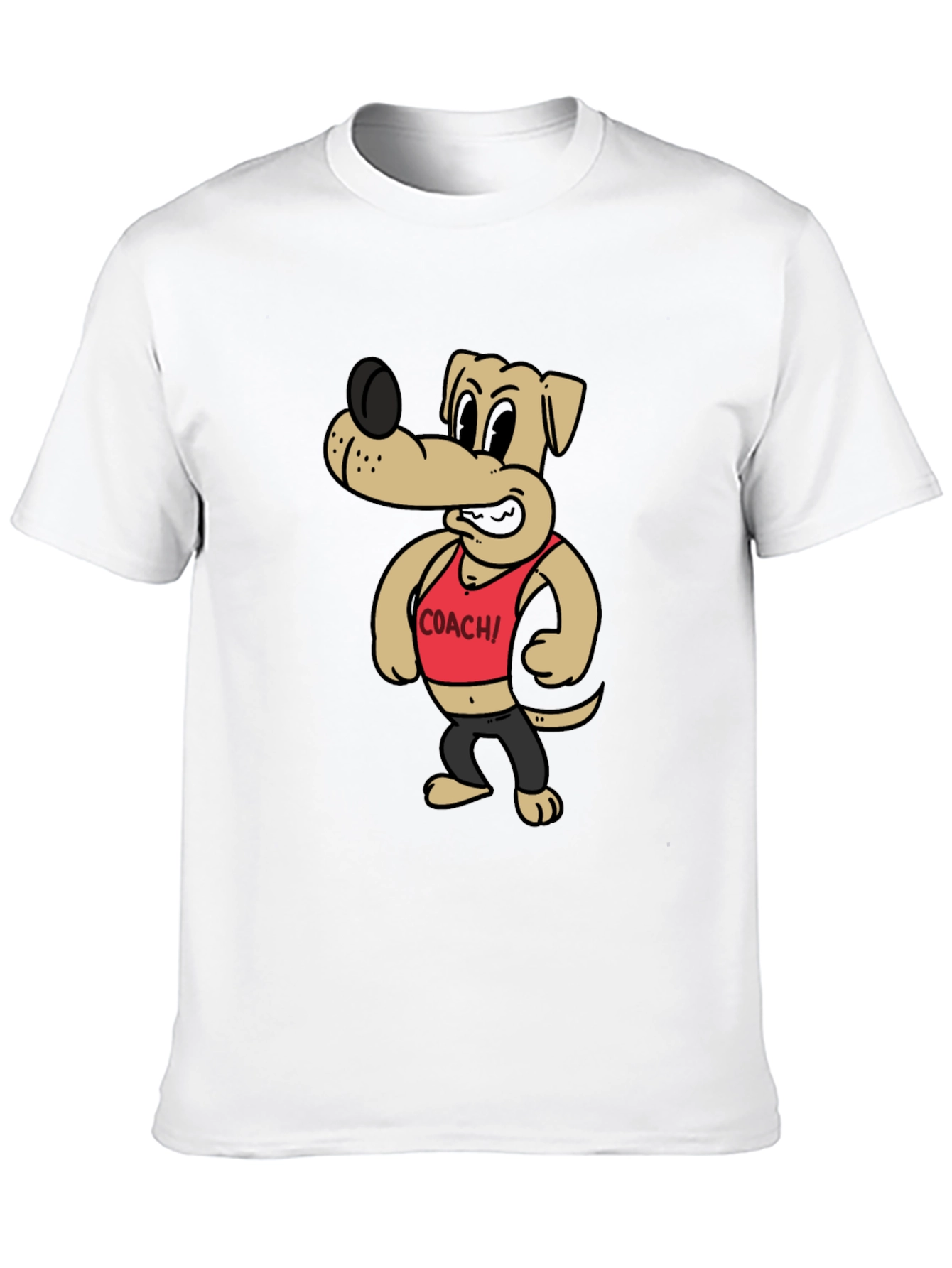 Black Cartoon Dog Coach Graphic Tee view 10