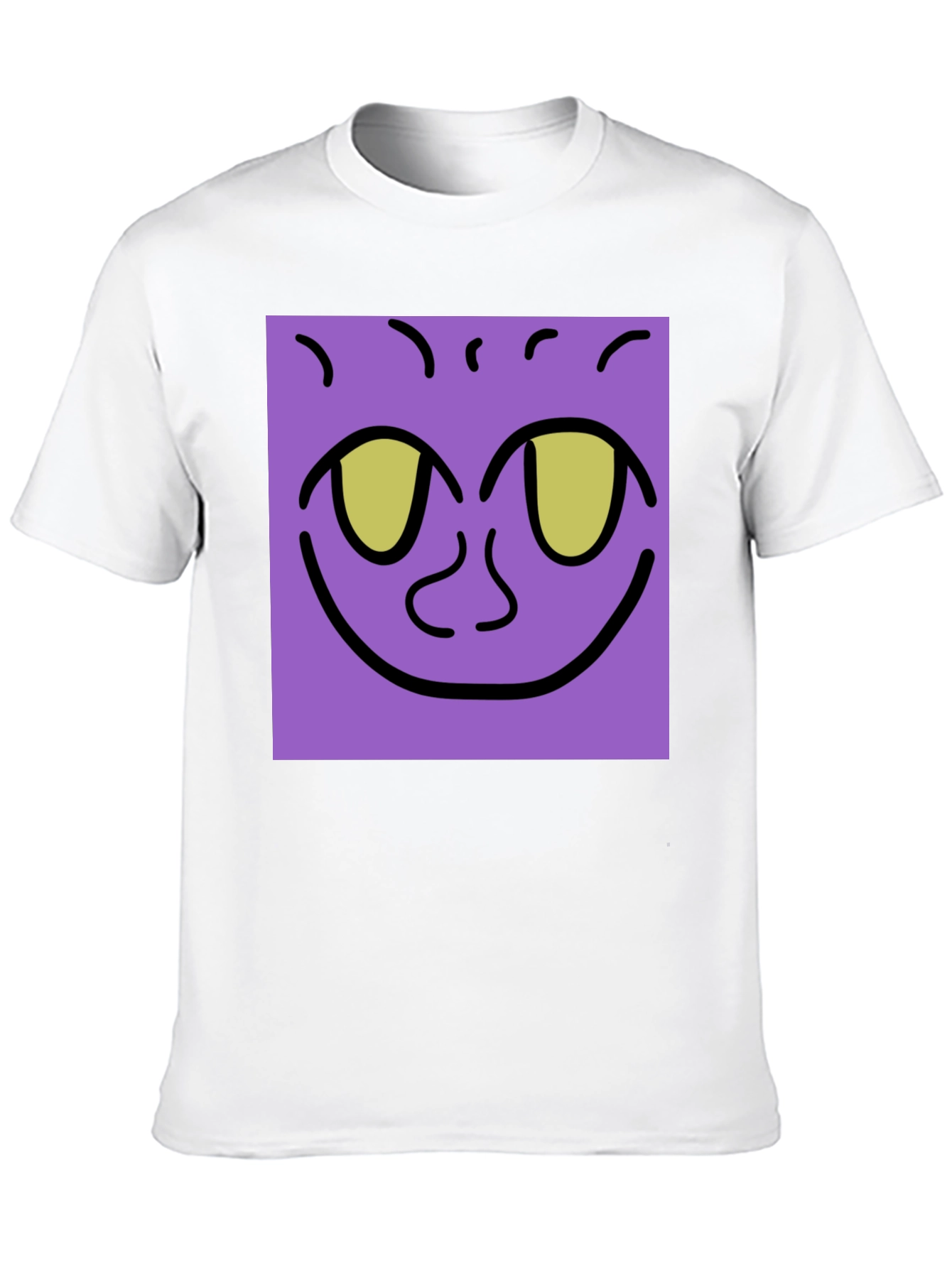 Black Purple Face Graphic Tee - Black Cotton Shirt view 10