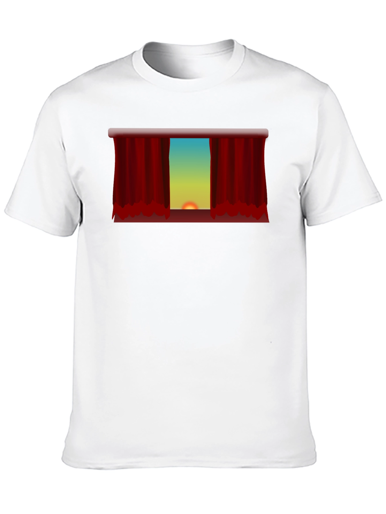 Black Sunset Theater Curtain Graphic Tee - Unisex view 10