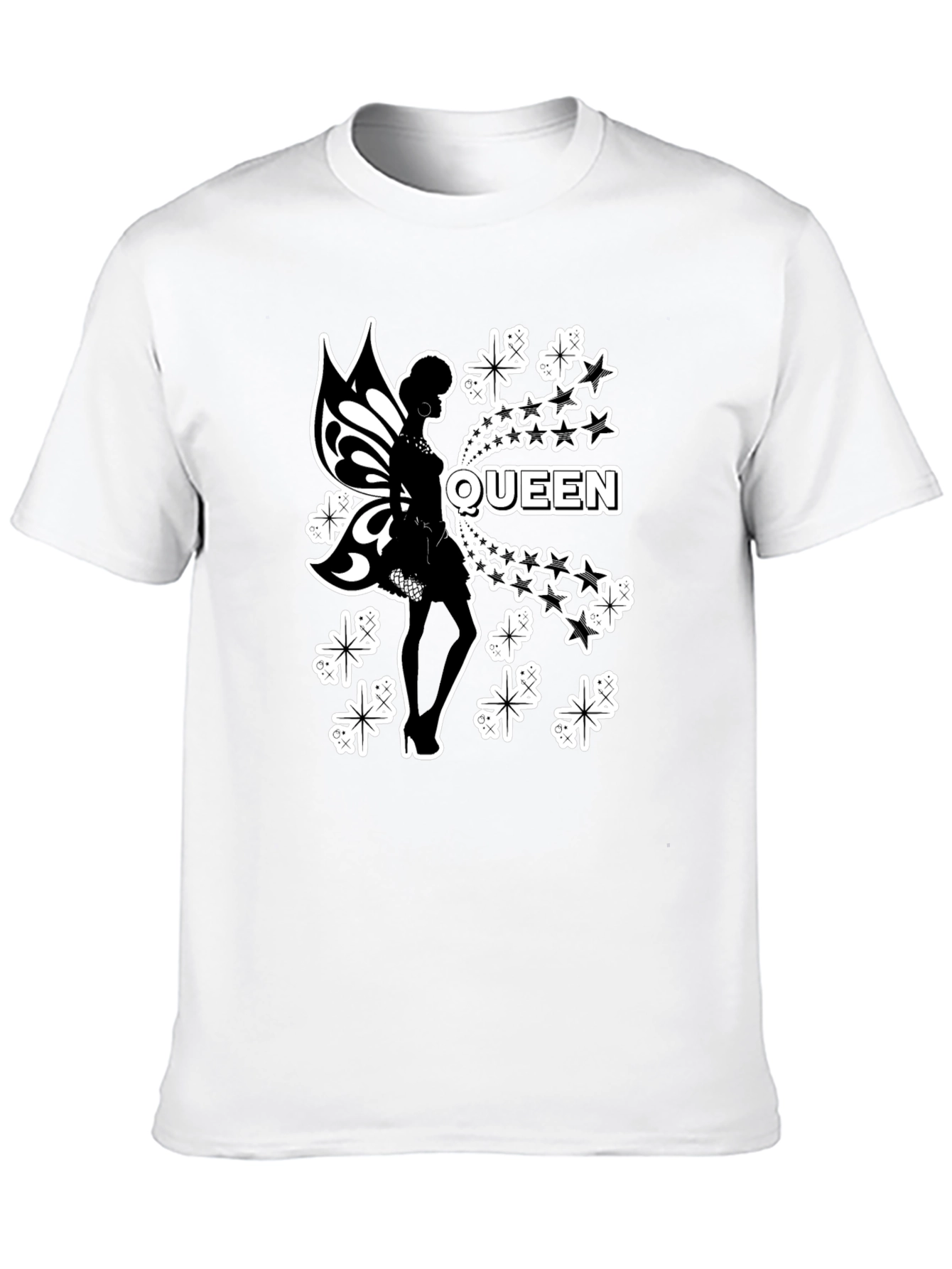 Black Queen Fairy Graphic Black T-Shirt view 10