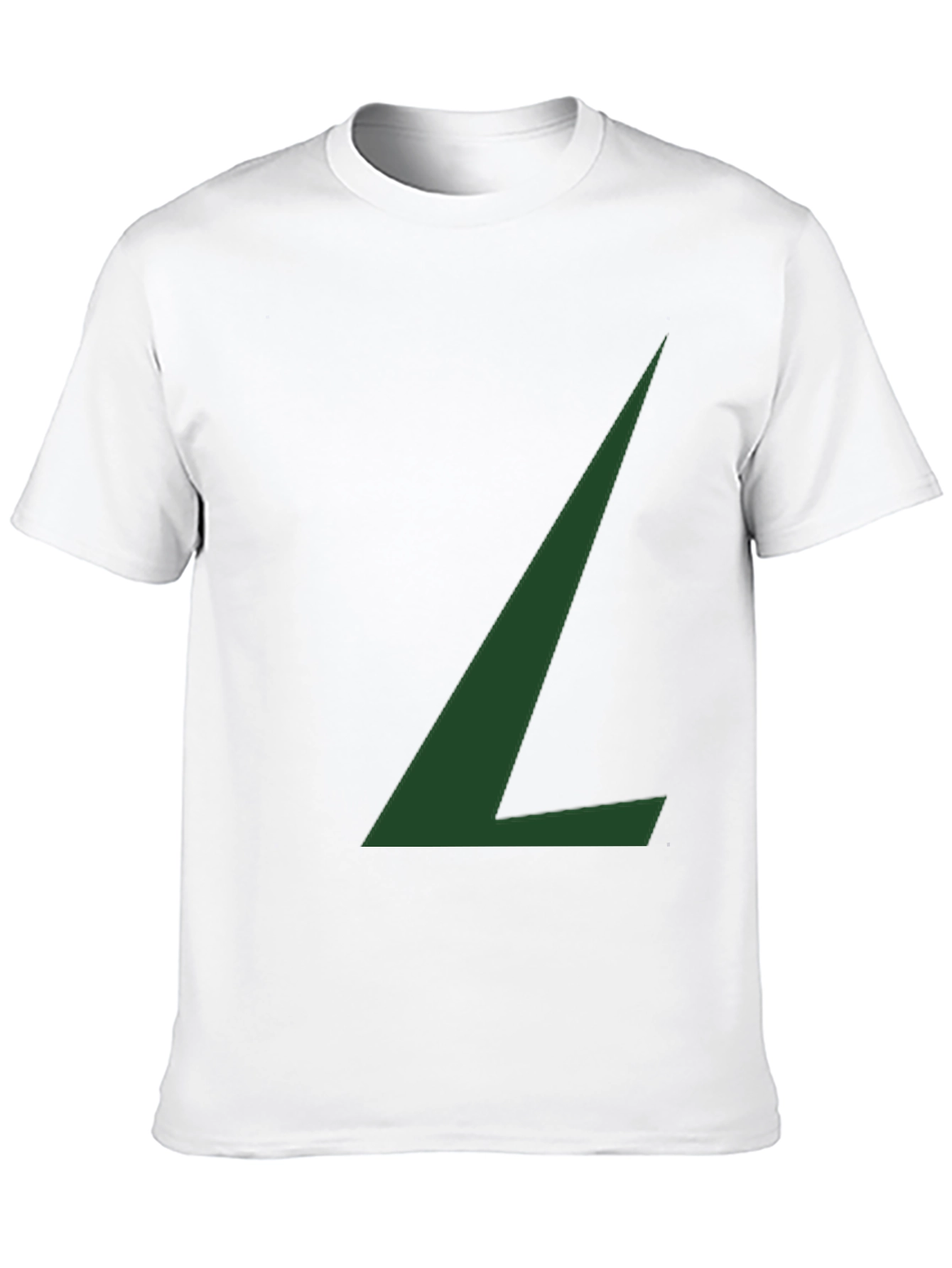 Black Minimalist Green L Graphic Black T-Shirt view 10