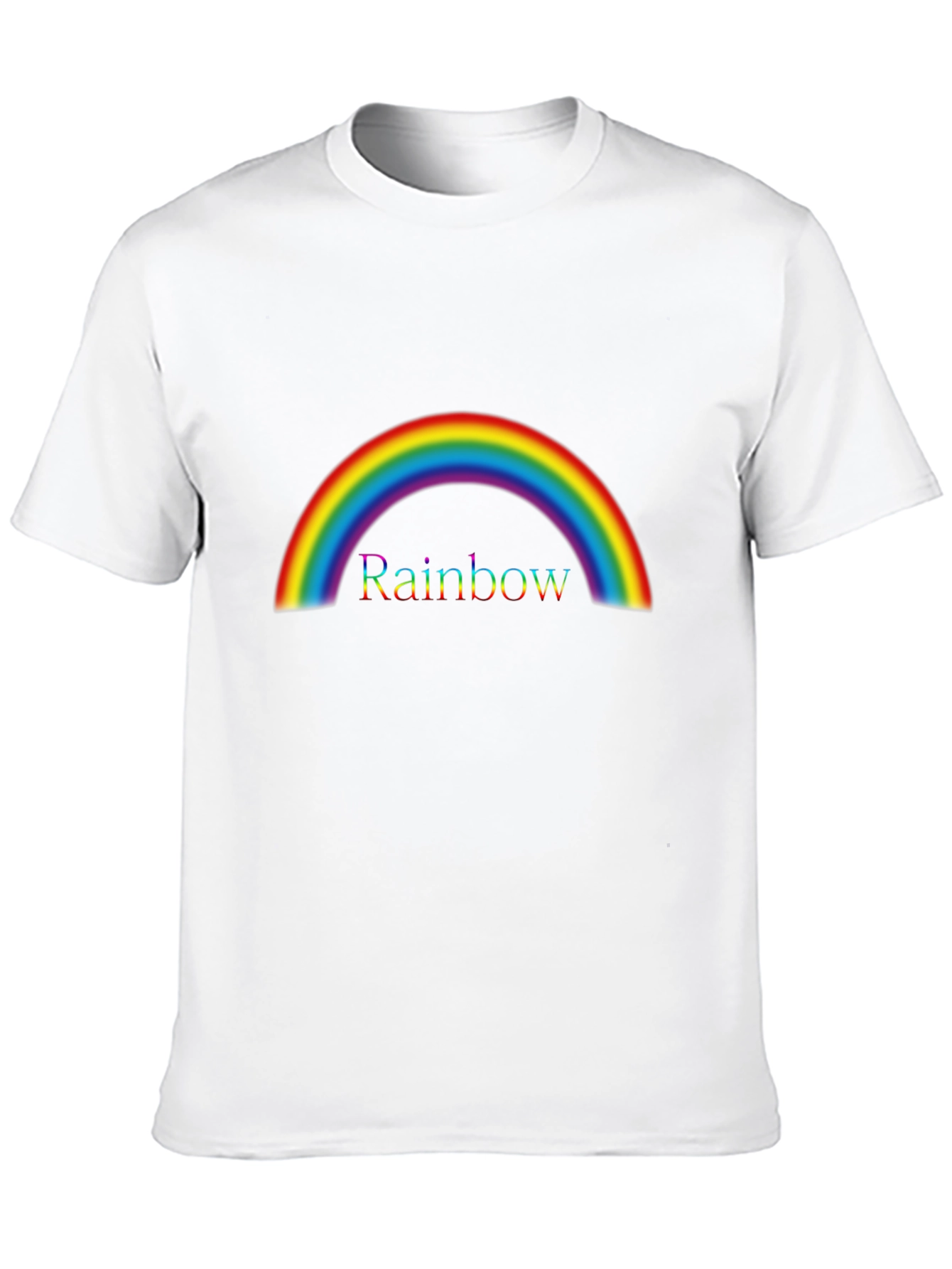 Black Rainbow Graphic Tee - Colorful Arc Design - Black view 10