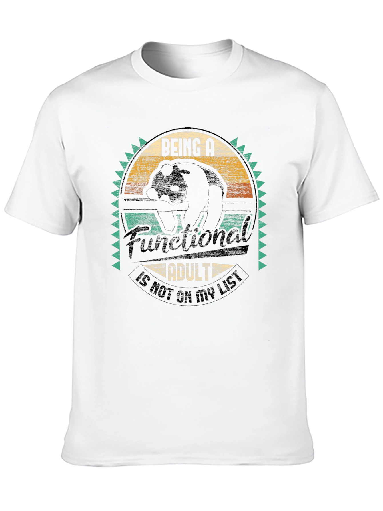 Black Funny Bear T-Shirt - Functional Adult Not On My List view 10