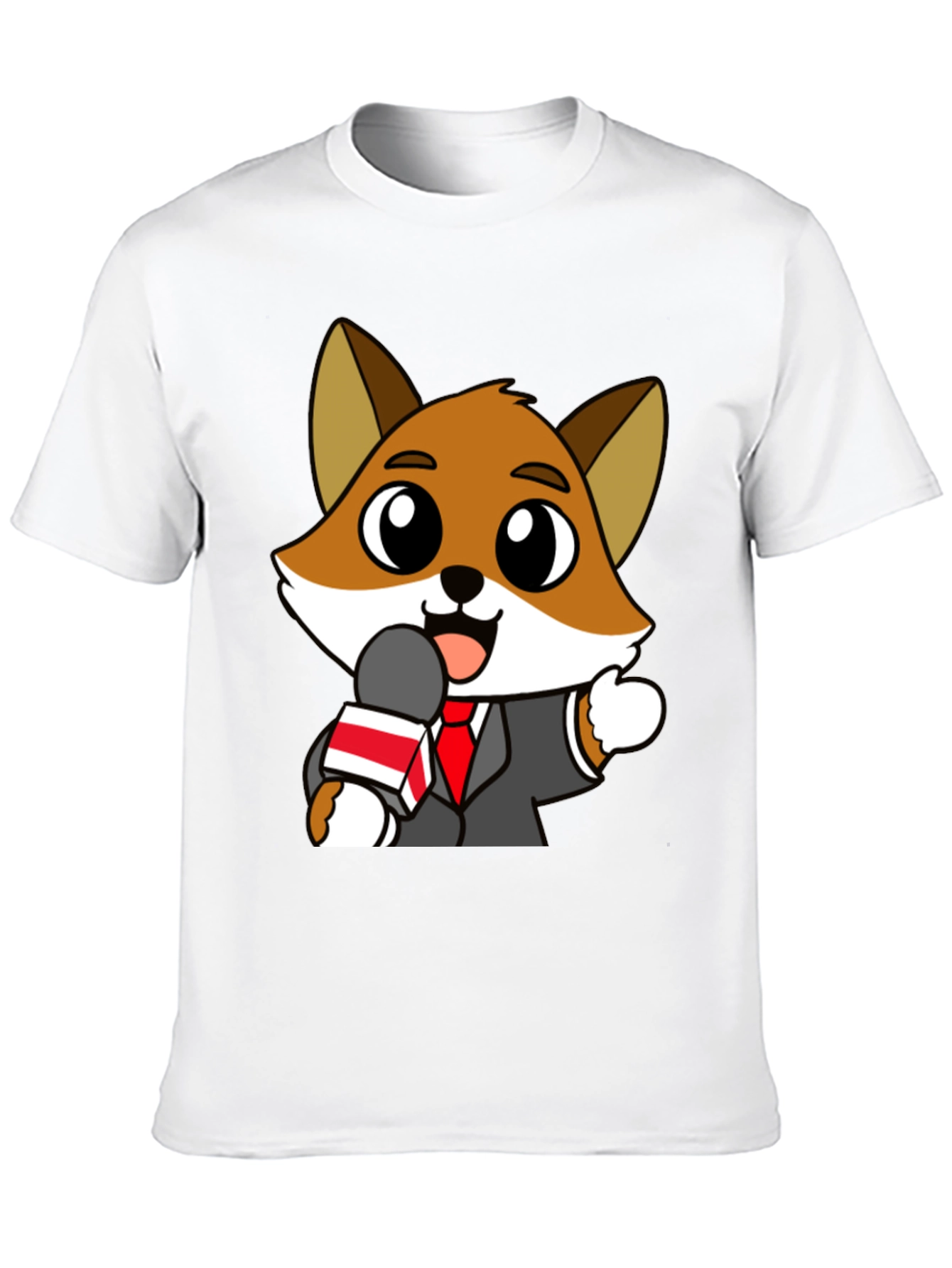 Black Fox News Reporter Graphic Tee view 10