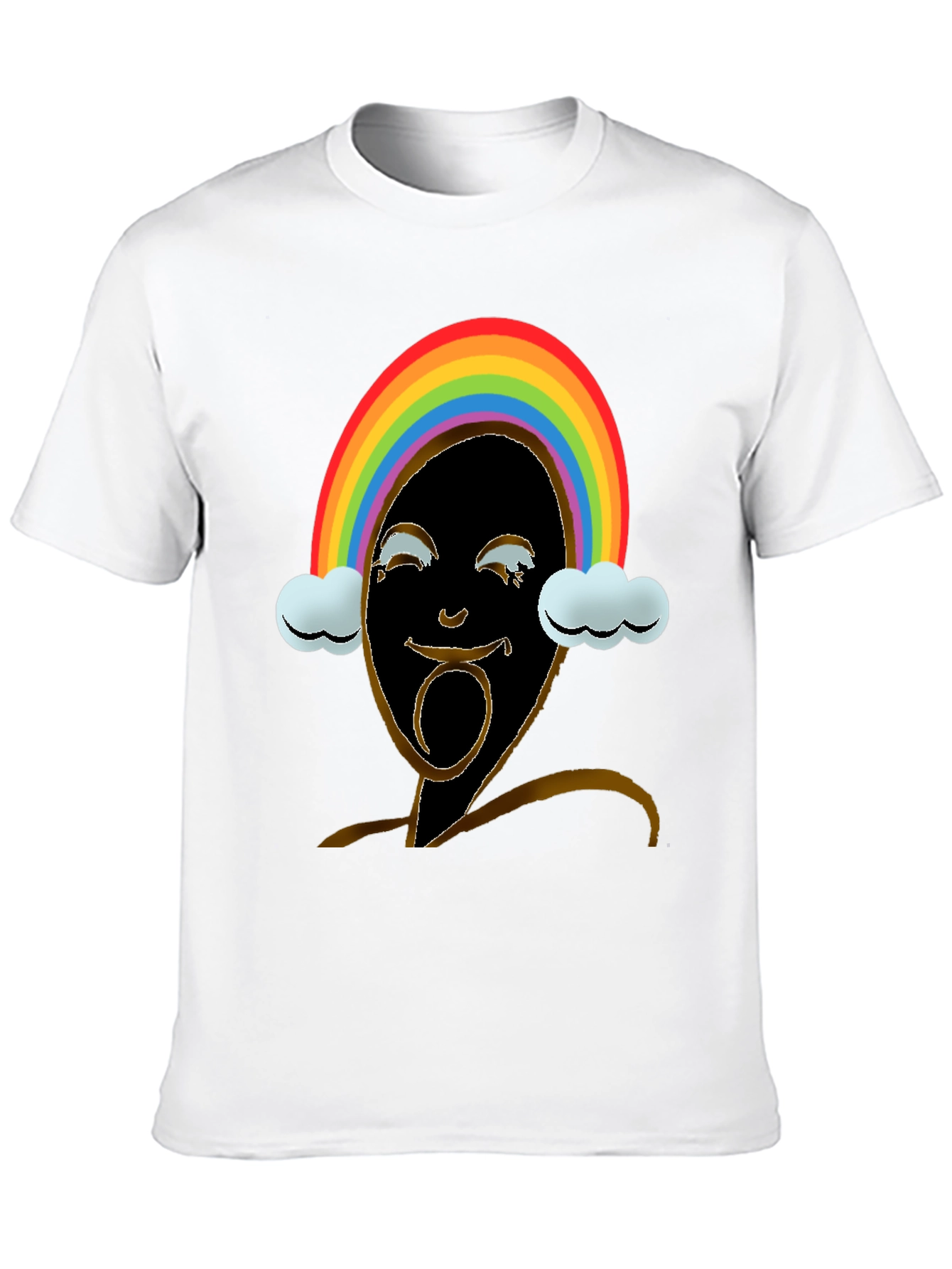 Black Rainbow Face Graphic Tee - Black view 10