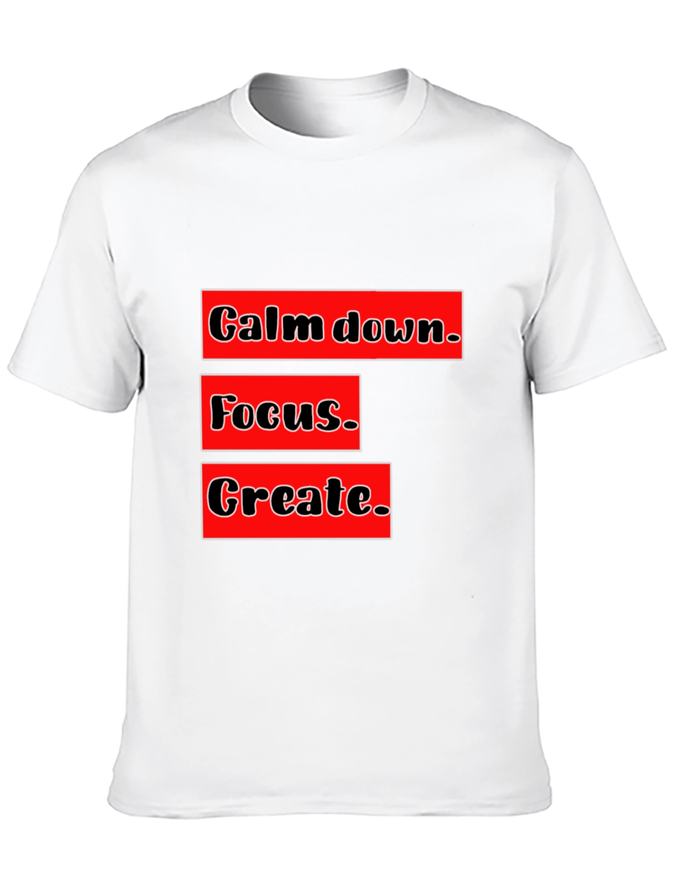Black Calm Focus Create Graphic T-Shirt - Motivational Design view 10