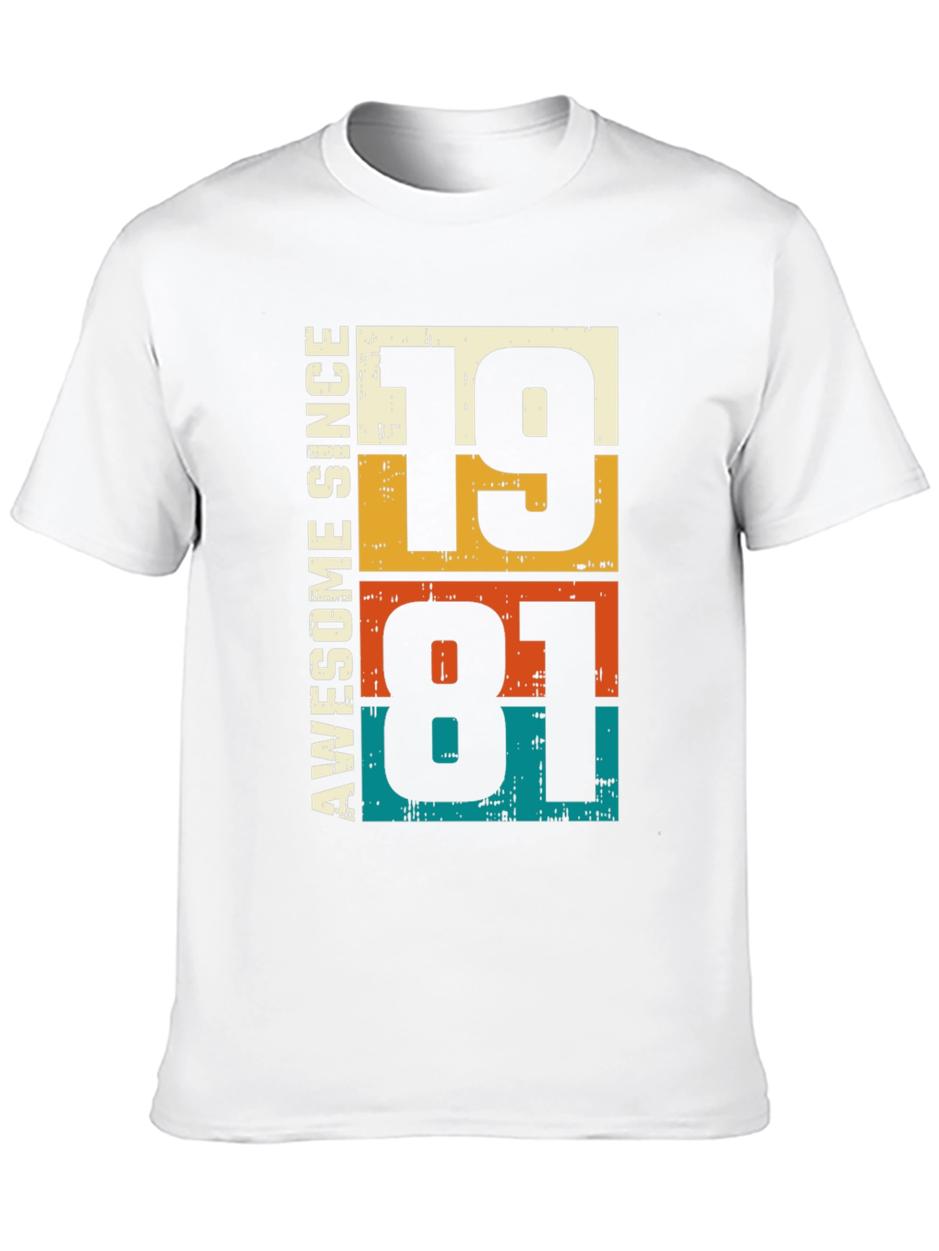 Black Awesome Since 1981 Graphic T-Shirt - Retro Birthday Tee view 10