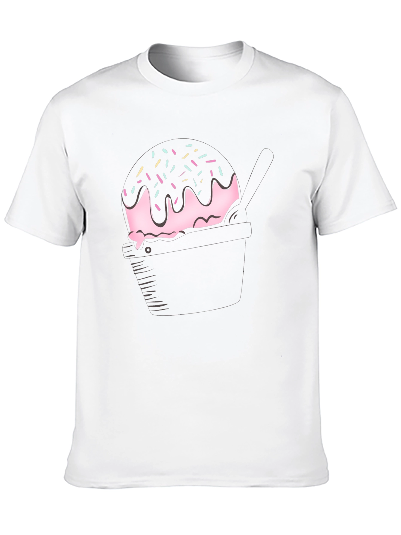 Black Cupcake Graphic Tee - Black Cotton T-Shirt view 10
