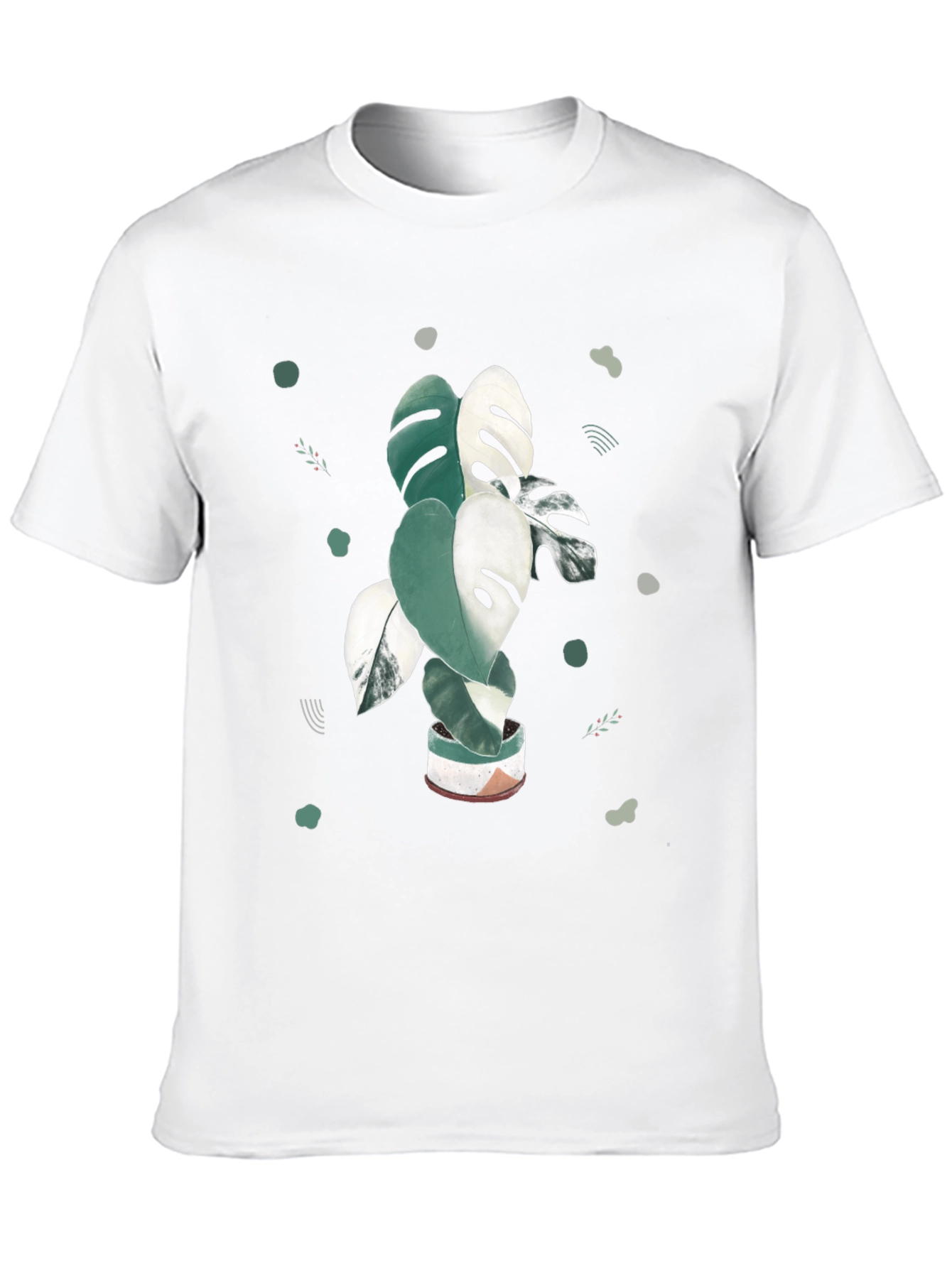 Black Monstera Plant Graphic T-Shirt view 10