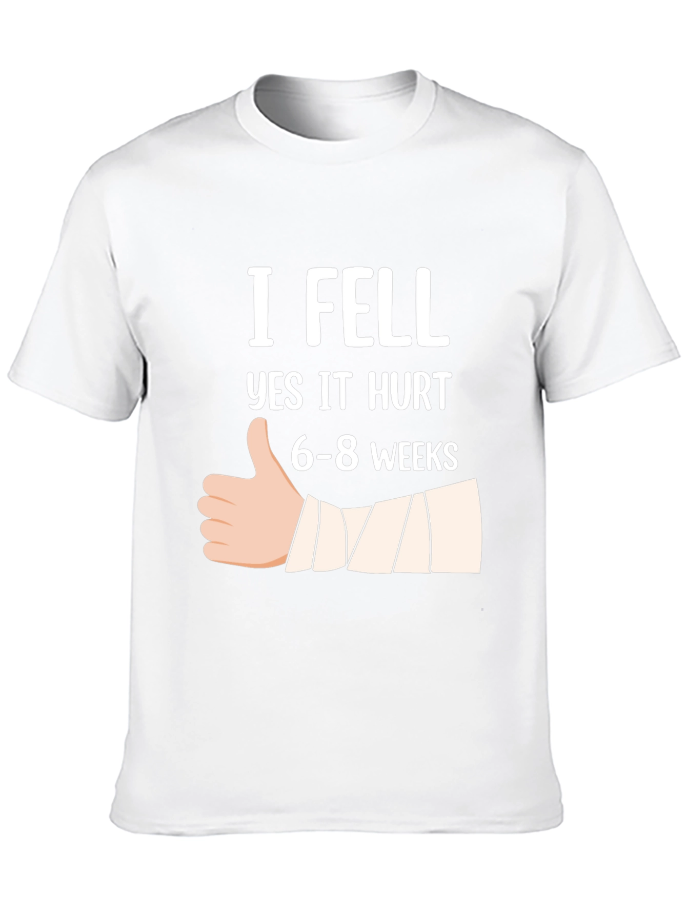 Black I Fell Yes It Hurt T-Shirt Funny Broken Bone Gift view 10