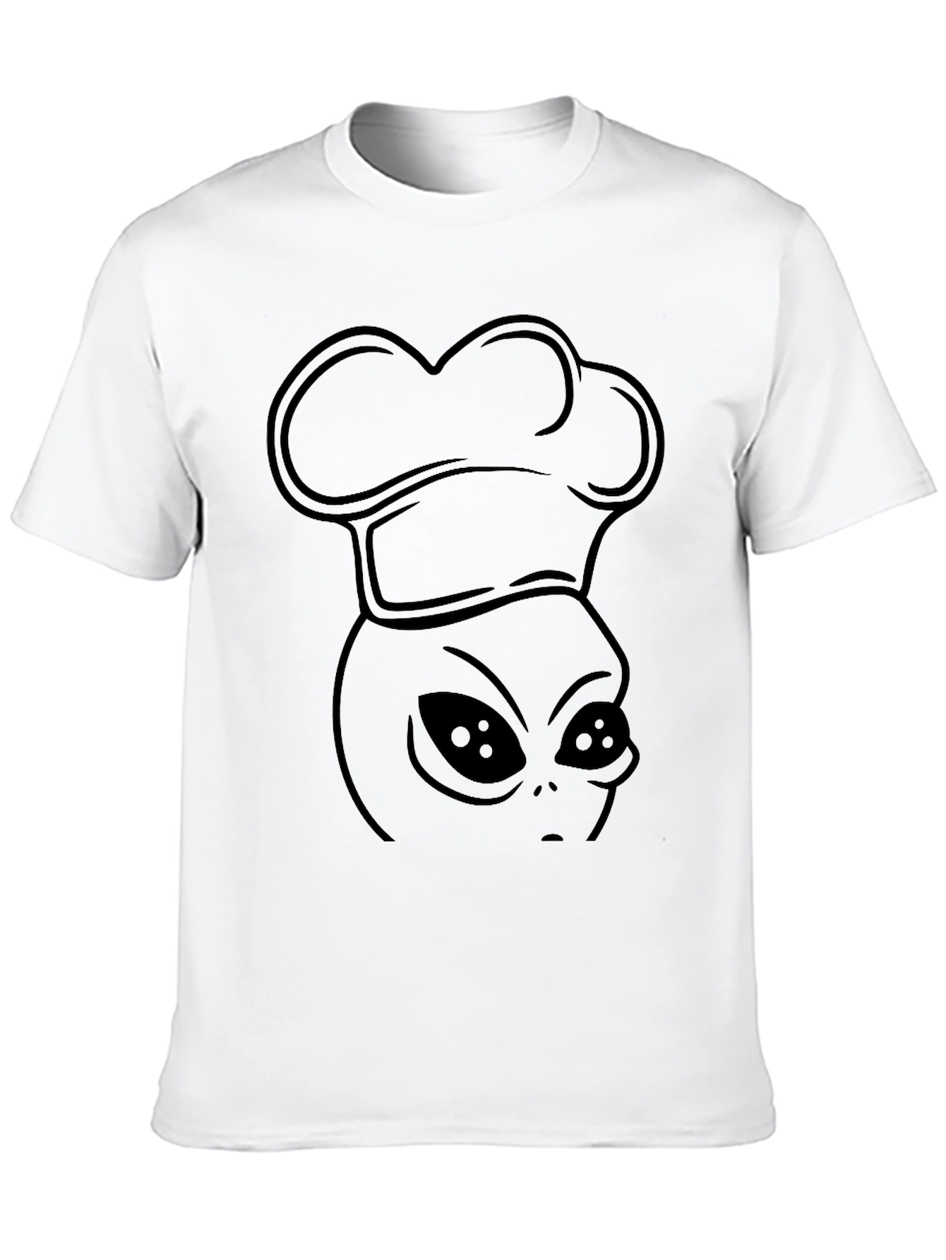 Black Alien Chef T-Shirt - Black Graphic Tee view 10