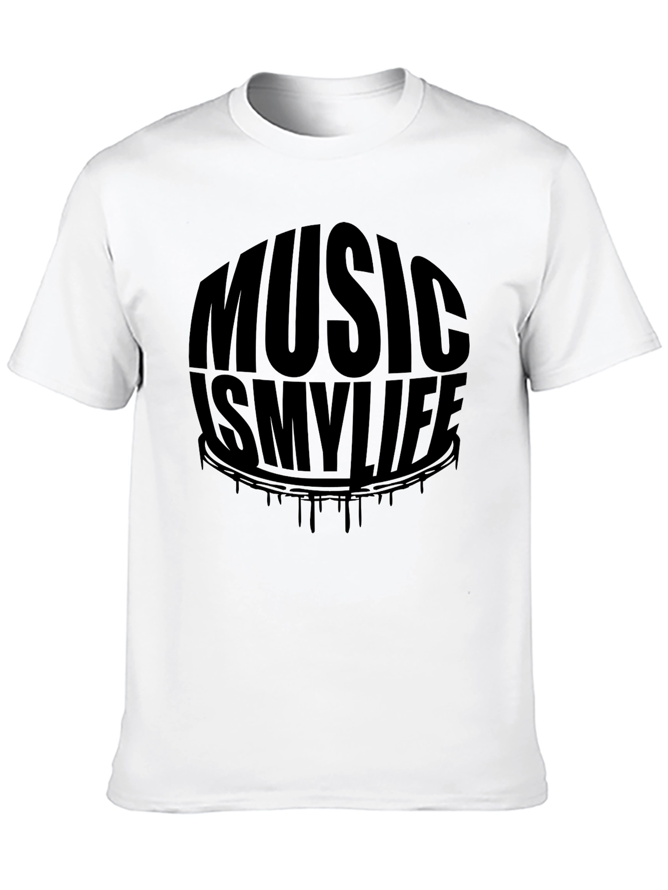Black Music Is My Life Black Graphic T-Shirt view 10