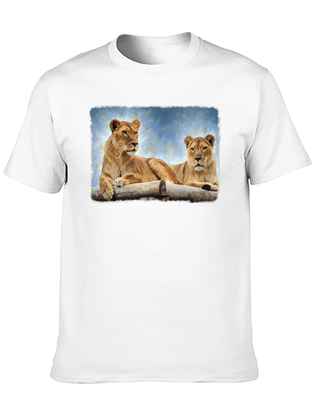 Black Lioness Graphic Print Black T-Shirt view 10