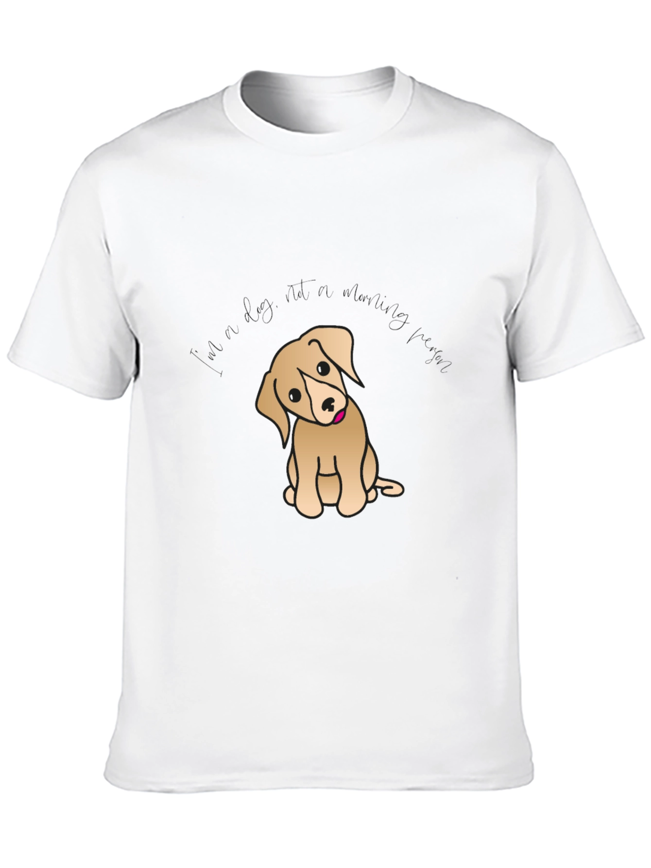 Black Cute Puppy Graphic T-Shirt - Black Cotton Tee view 10