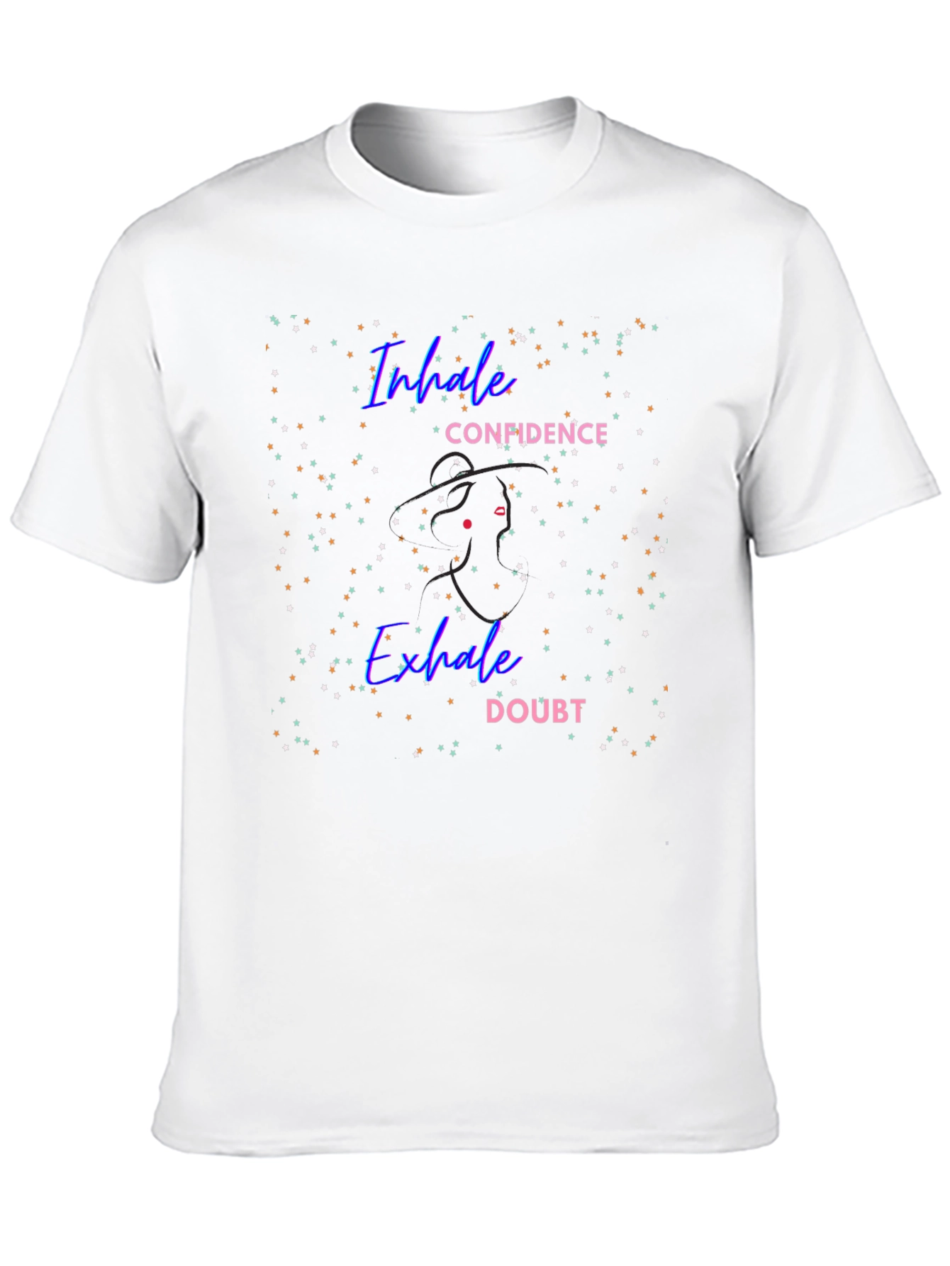 Black Inhale Confidence, Exhale Doubt T-Shirt view 10