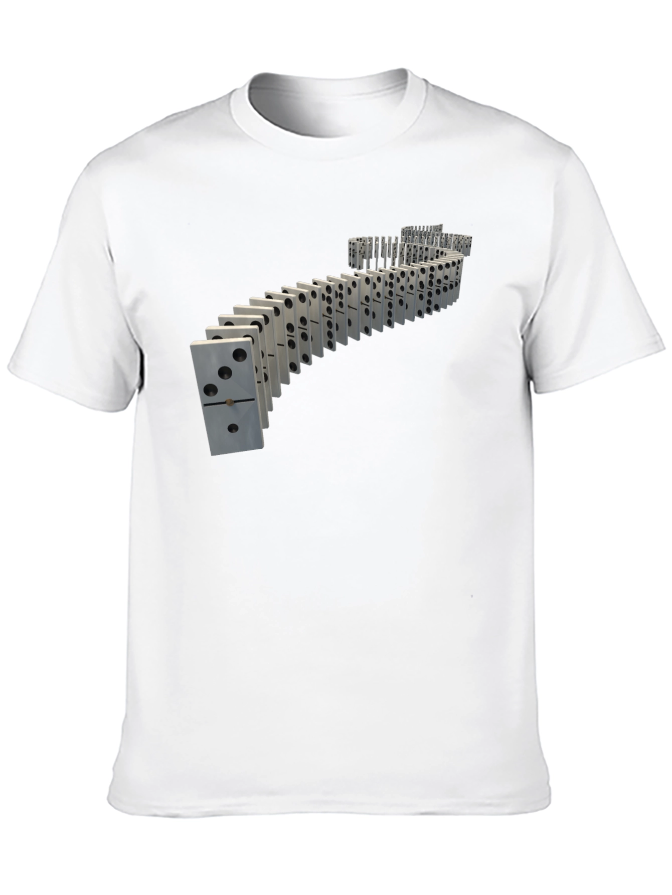 Black Domino Effect Graphic Tee - Unique Design view 10