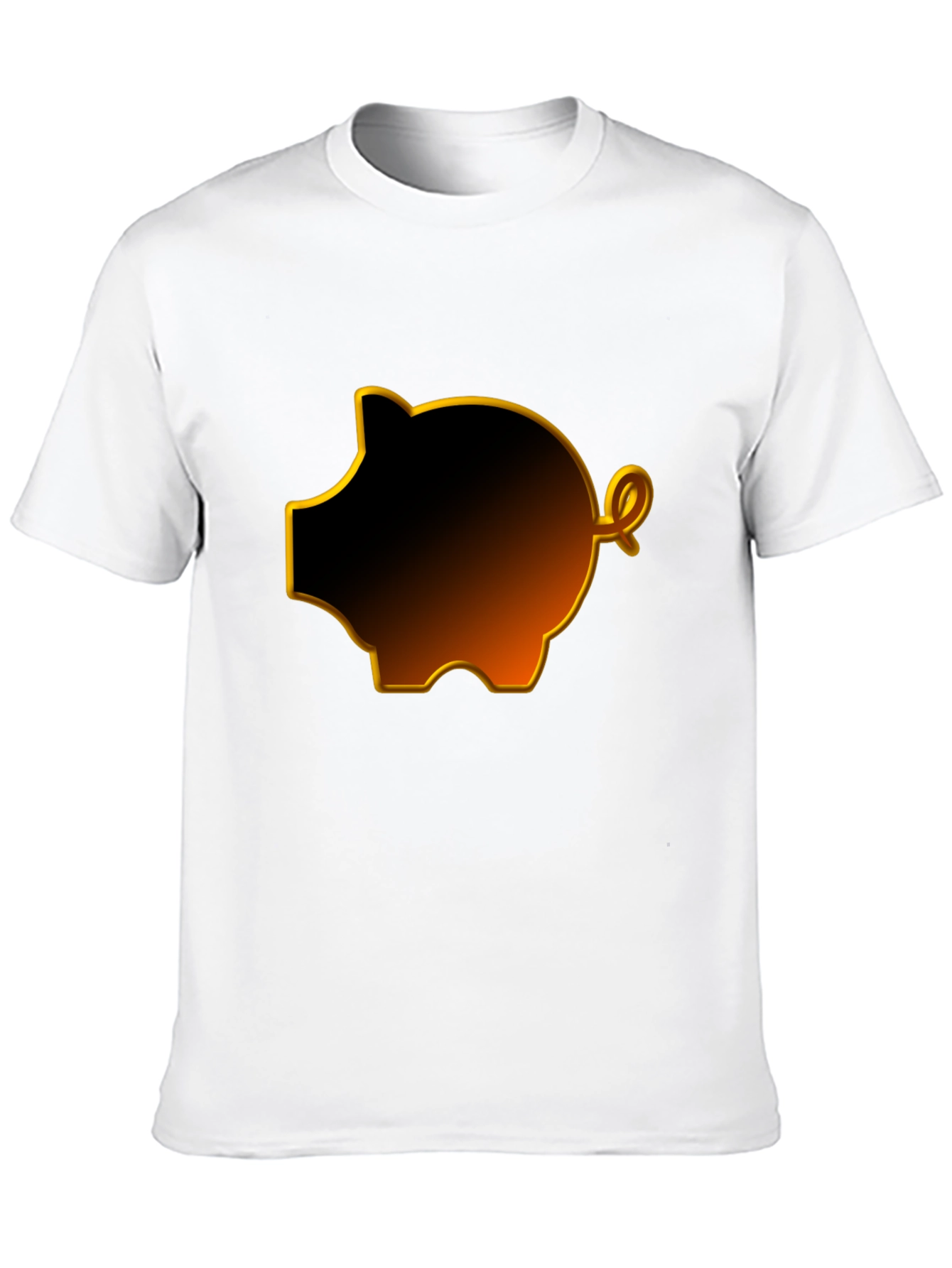 Black Black Piggy Bank Graphic Tee view 10