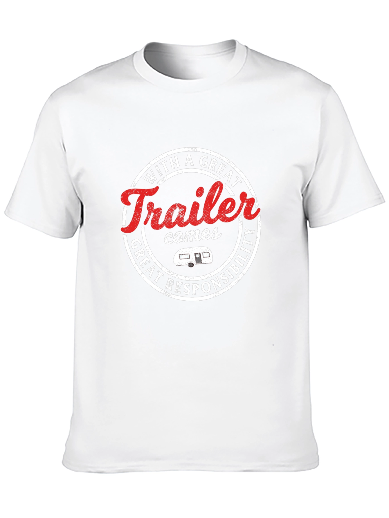 Black Funny Trailer T-Shirt - With Great Trailer Comes... view 10