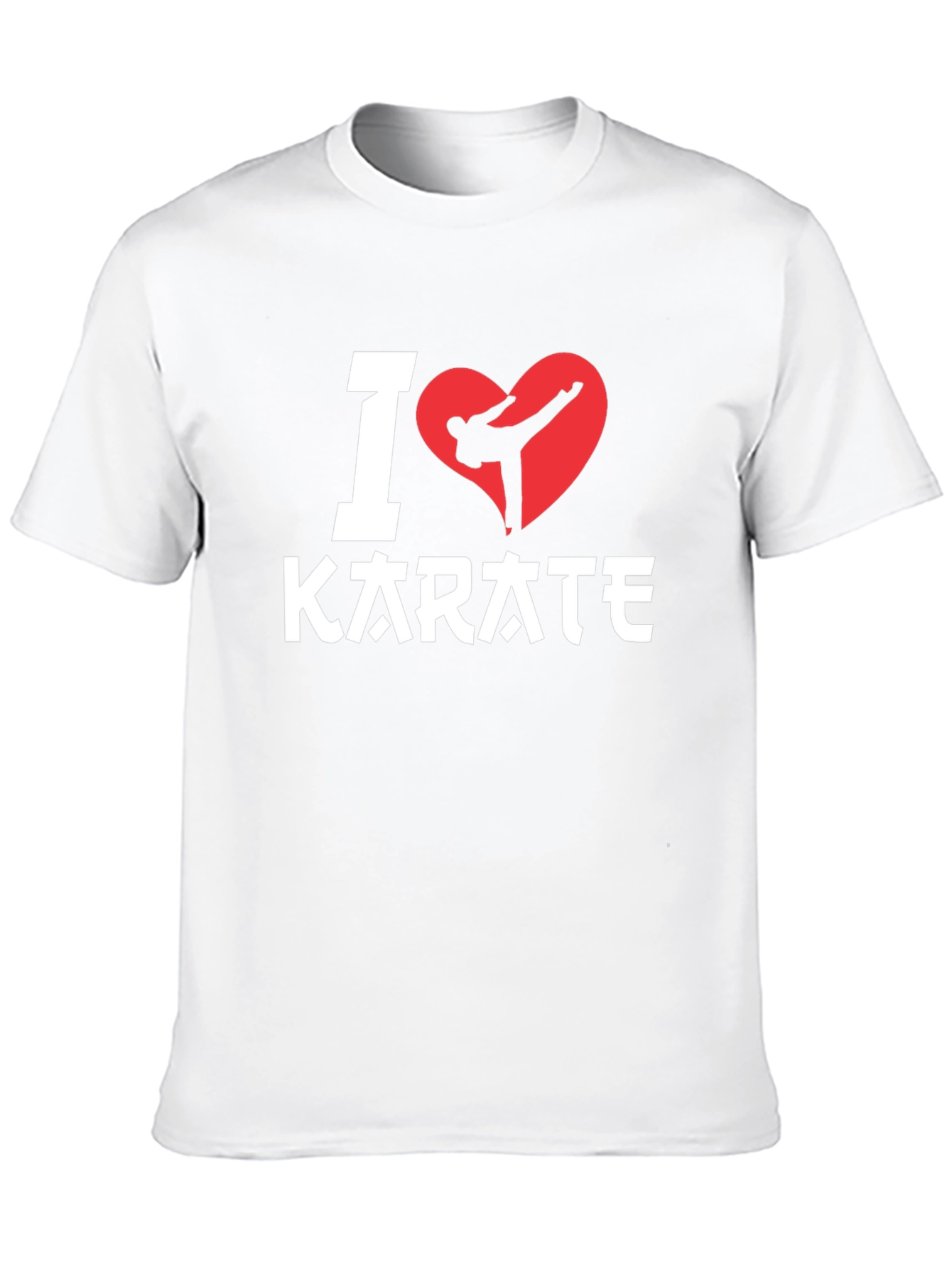 Black I Love Karate T-Shirt - Black, Martial Arts Graphic Tee view 10
