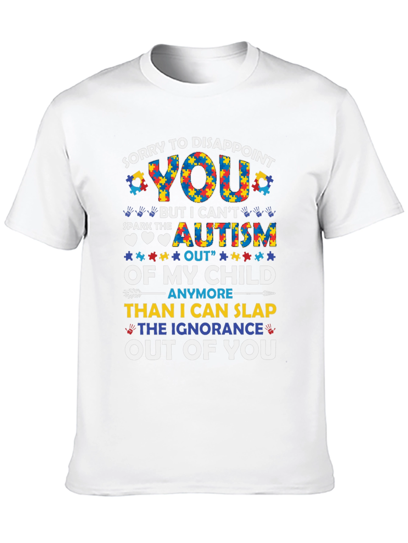 Black Autism Awareness Graphic T-Shirt view 10