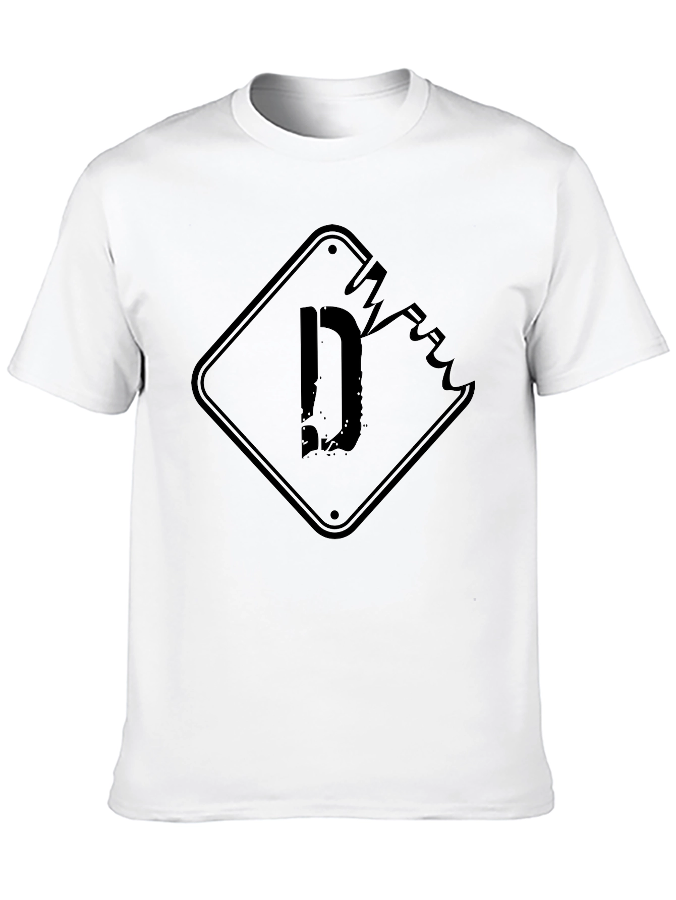 Black Distressed "D" Graphic Black T-Shirt view 10