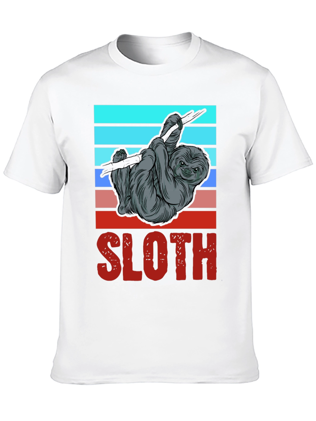 Black Retro Sloth Graphic Tee - Casual Comfort view 10