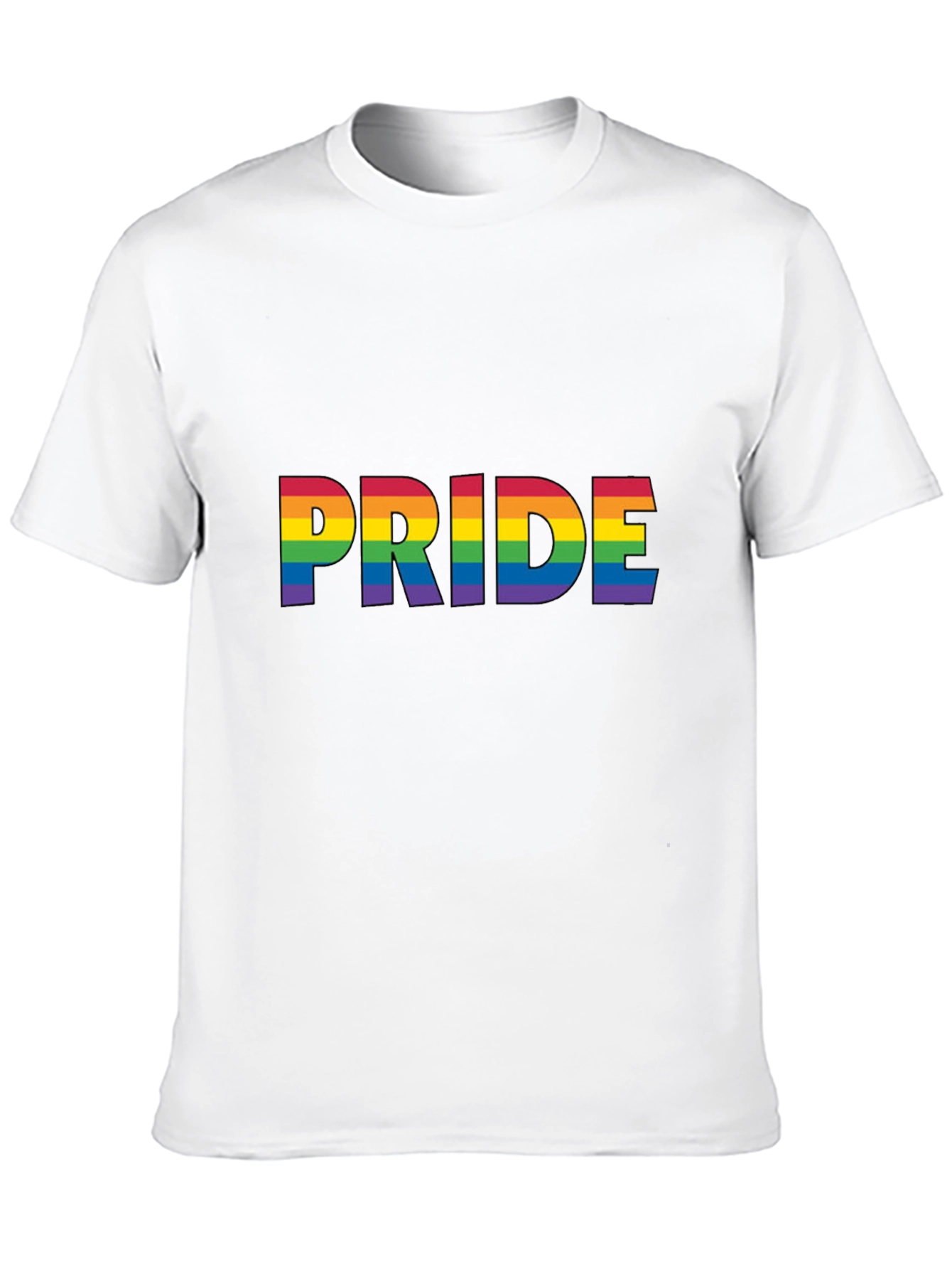 Pride Rainbow Graphic Tee - Black Cotton Comfort - 10