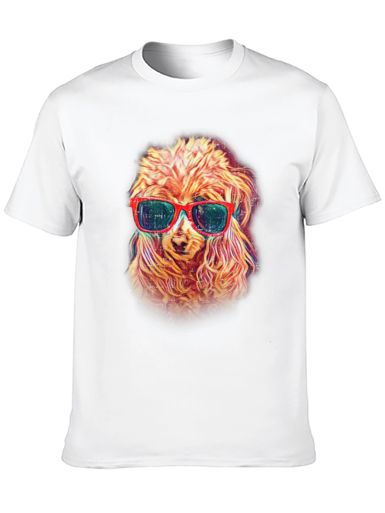 Black Cool Dog in Shades Men's Black T-Shirt view 10