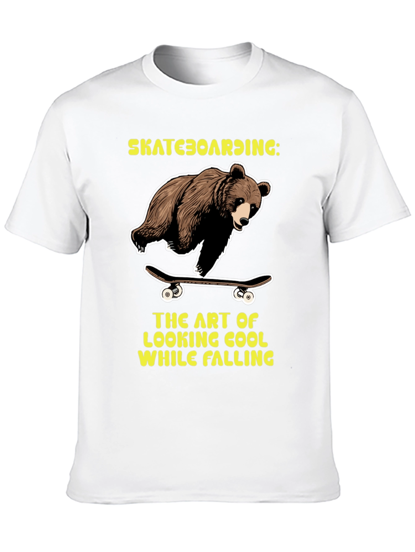 Black Skateboarding Bear Graphic Tee view 10