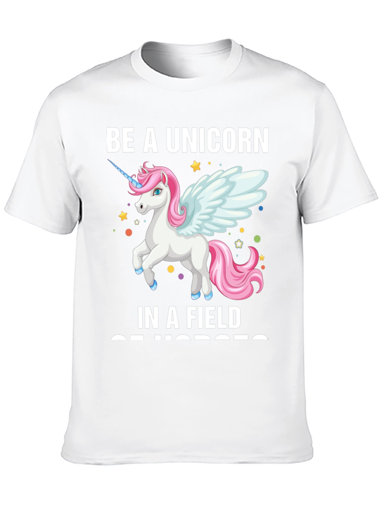 Black Be a Unicorn T-Shirt view 10