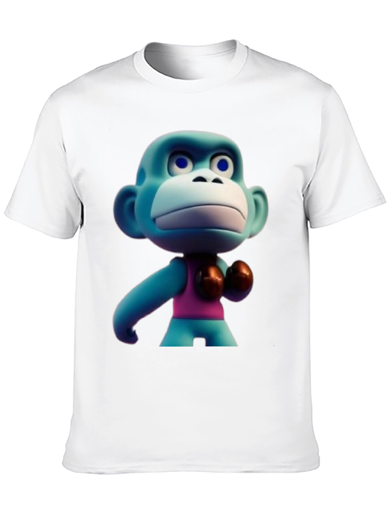 Black Blue Monkey Boxer T-Shirt view 10