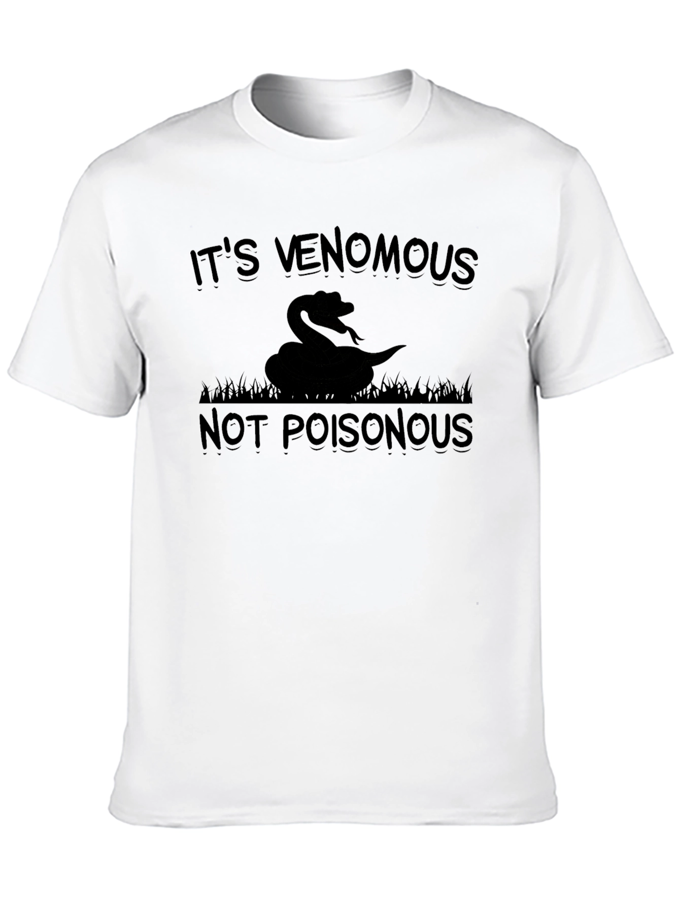 Black Venomous Snake Graphic Tee - Funny Nature T-Shirt view 10
