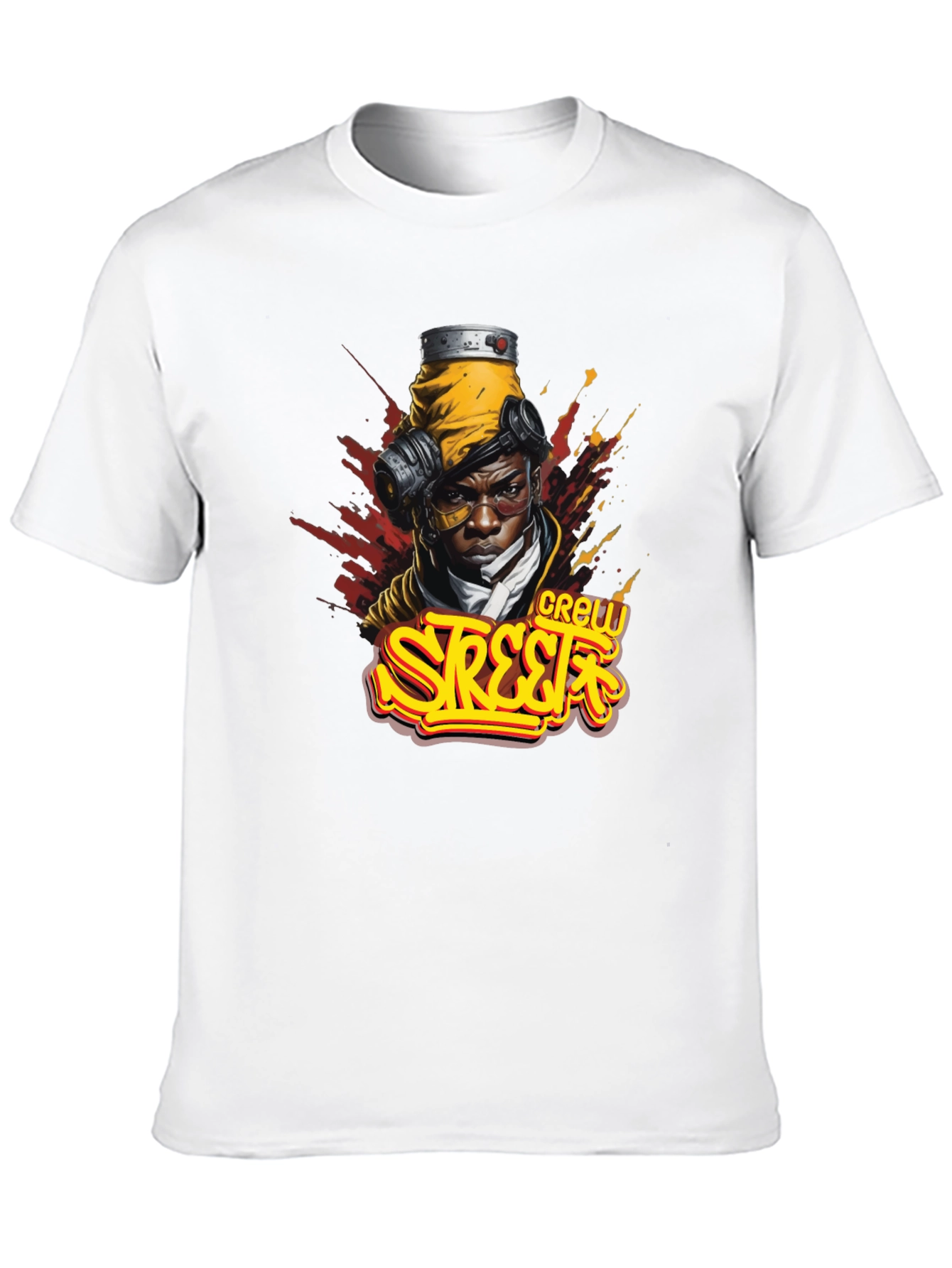 Black Street Crew Graphic T-Shirt - Urban Style view 10