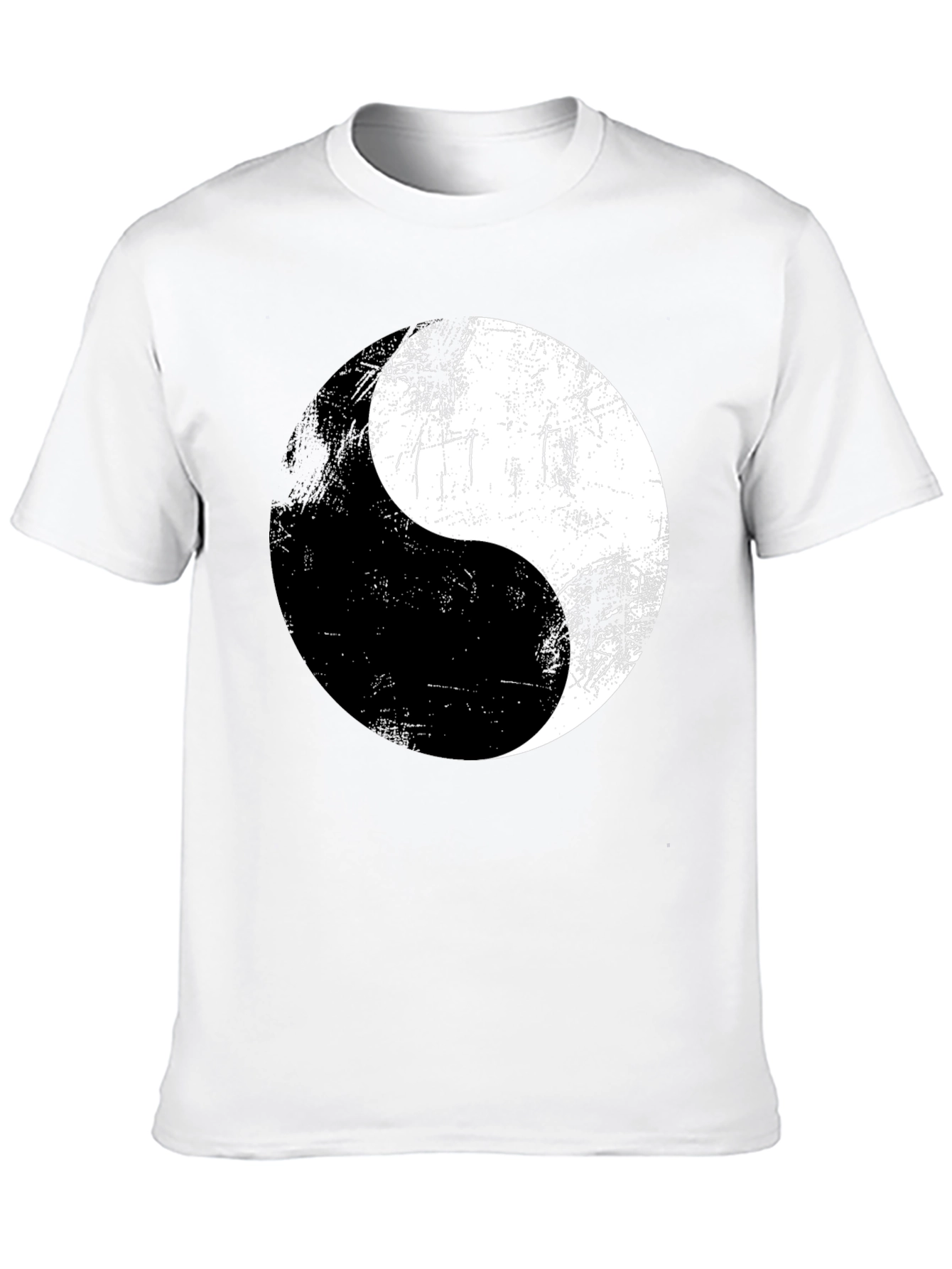 Black Yin Yang Graphic Print Men's T-Shirt view 10