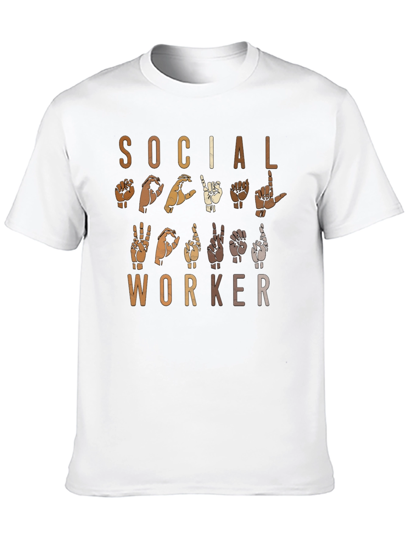 Black Social Worker Sign Language Graphic Tee view 10