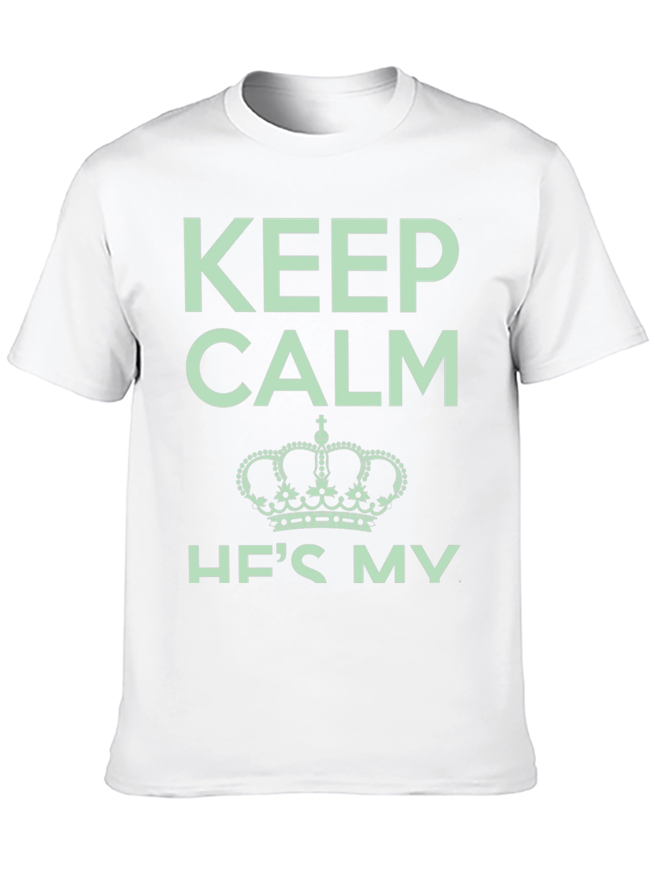 Black Keep Calm He's My King Black T-Shirt view 10