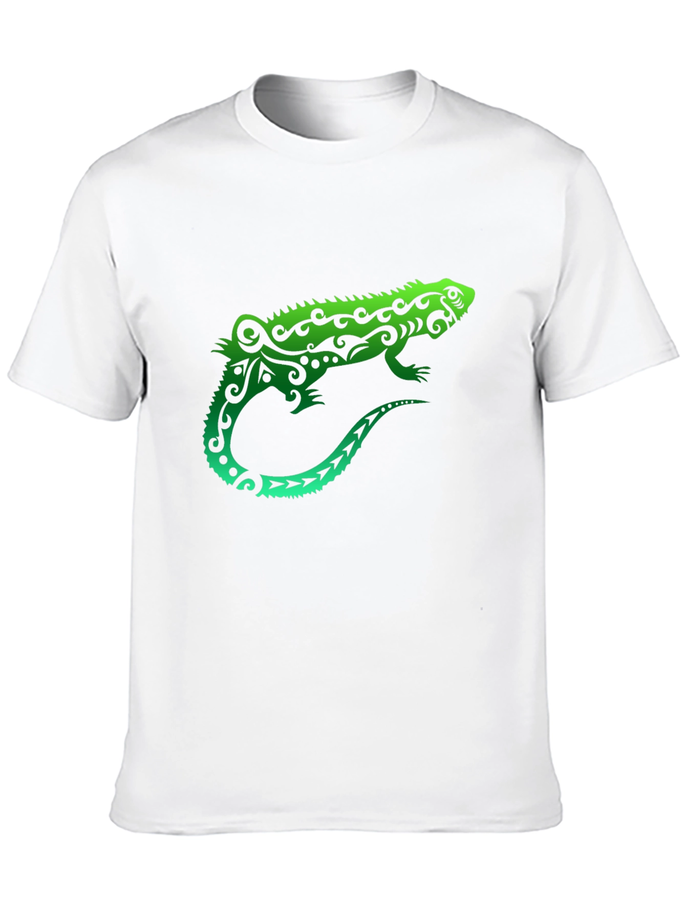 Black Tribal Iguana Black T-Shirt - Unique Design view 10
