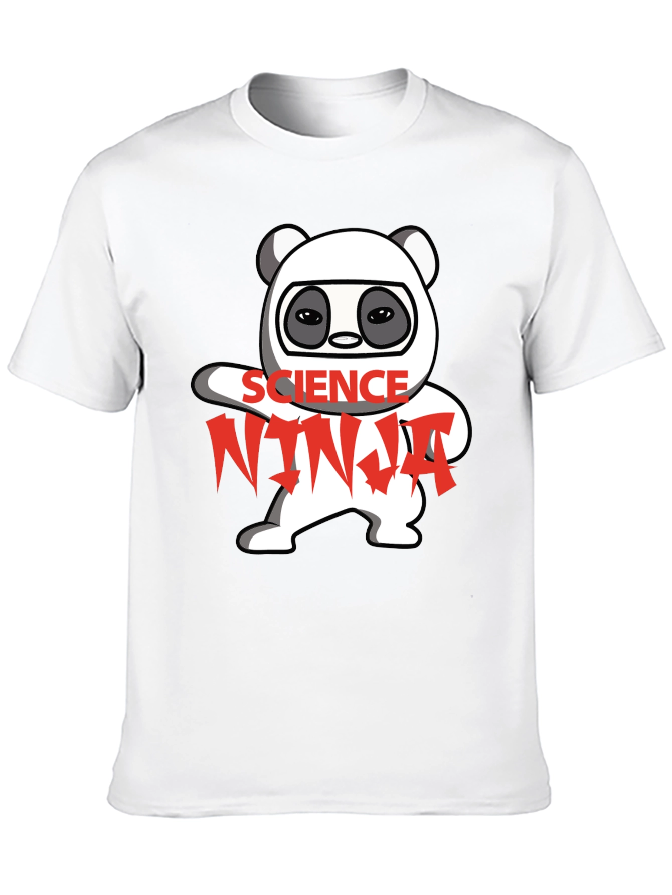 Black Science Ninja Panda Graphic T-Shirt view 10