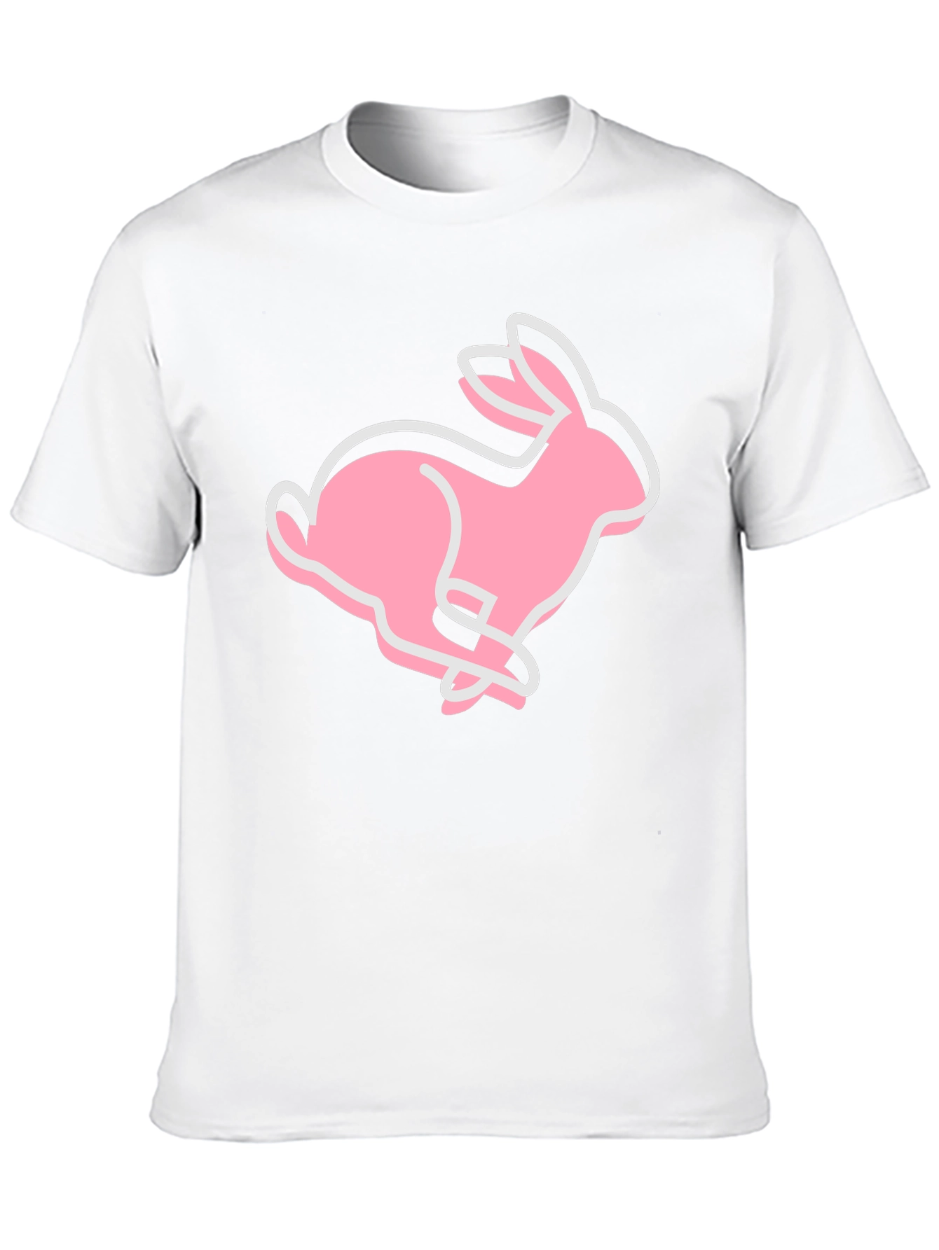Black Pink Bunny Graphic Tee - Soft Cotton Blend view 10