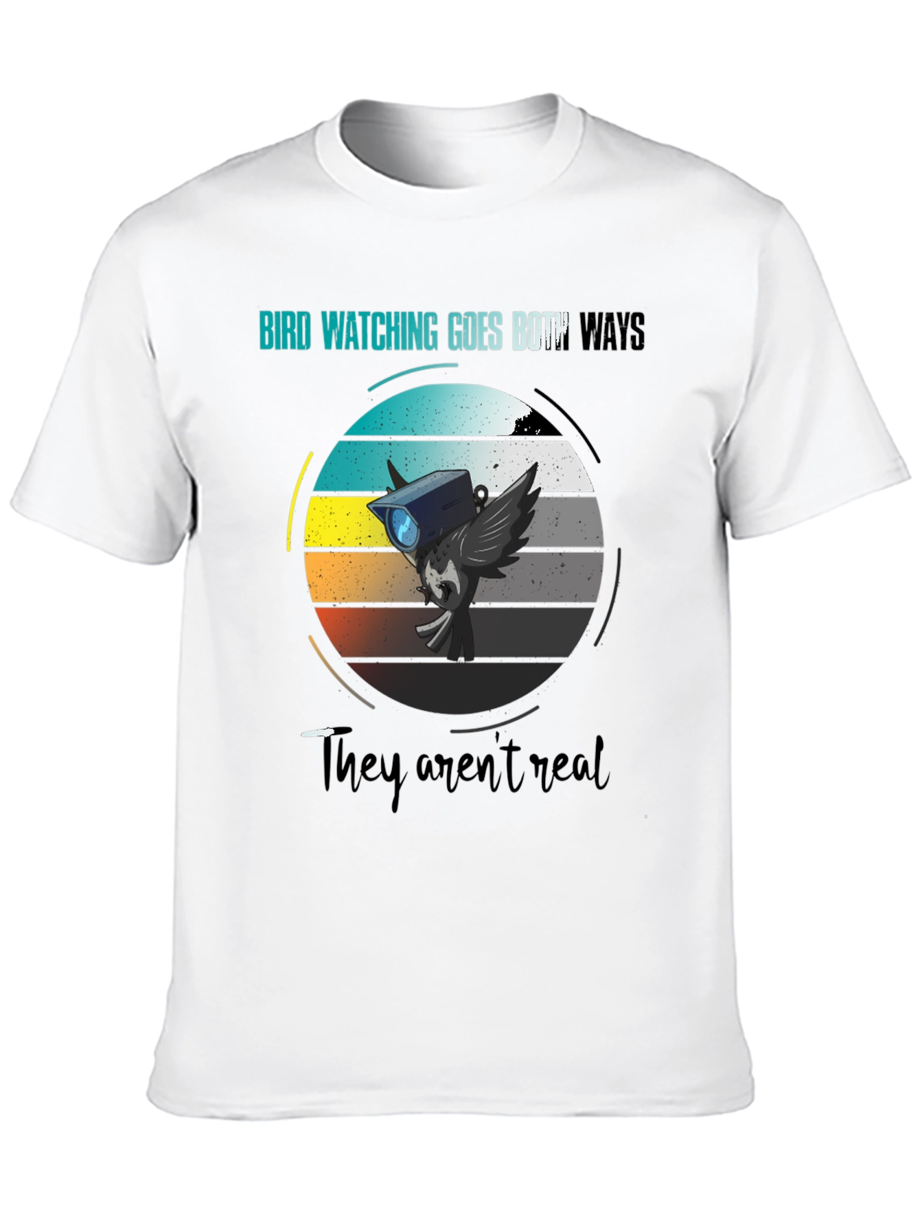Black Bird Watching Goes Both Ways Graphic Tee view 10